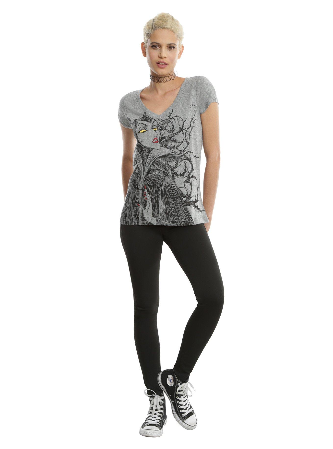 Disney Sleeping Beauty Maleficent Zipper Back Girls T-Shirt, , alternate