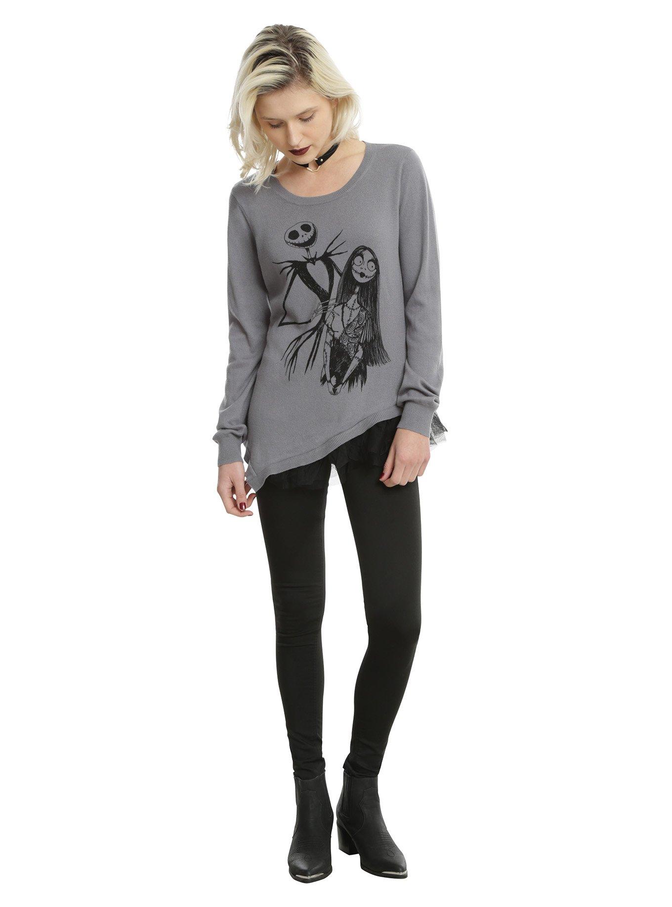 The Nightmare Before Christmas Girls Skirted Sweater, , alternate