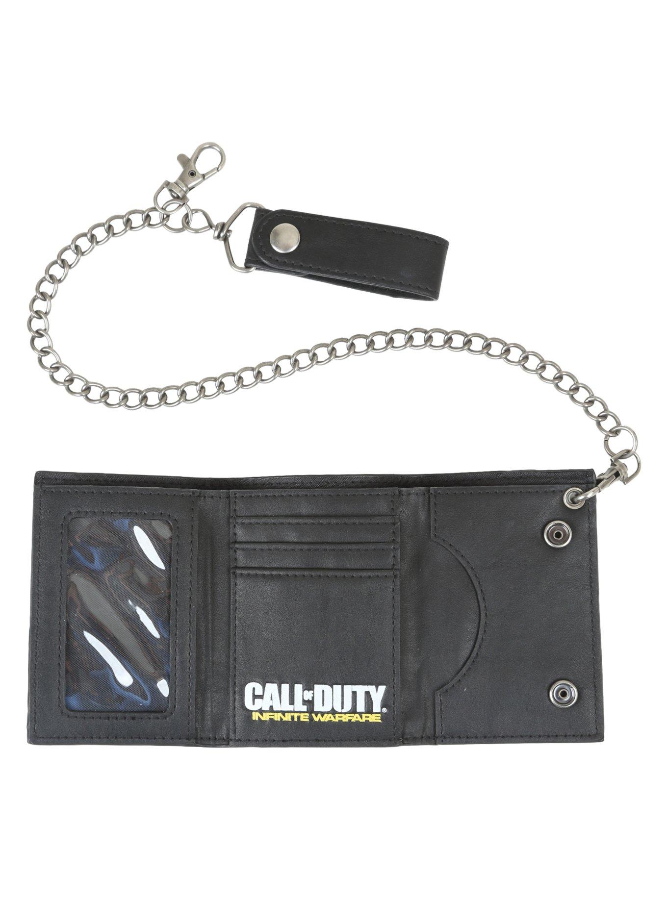 Call Of Duty: Infinite Warfare Grey Skull Tri-Fold Chain Wallet, , alternate