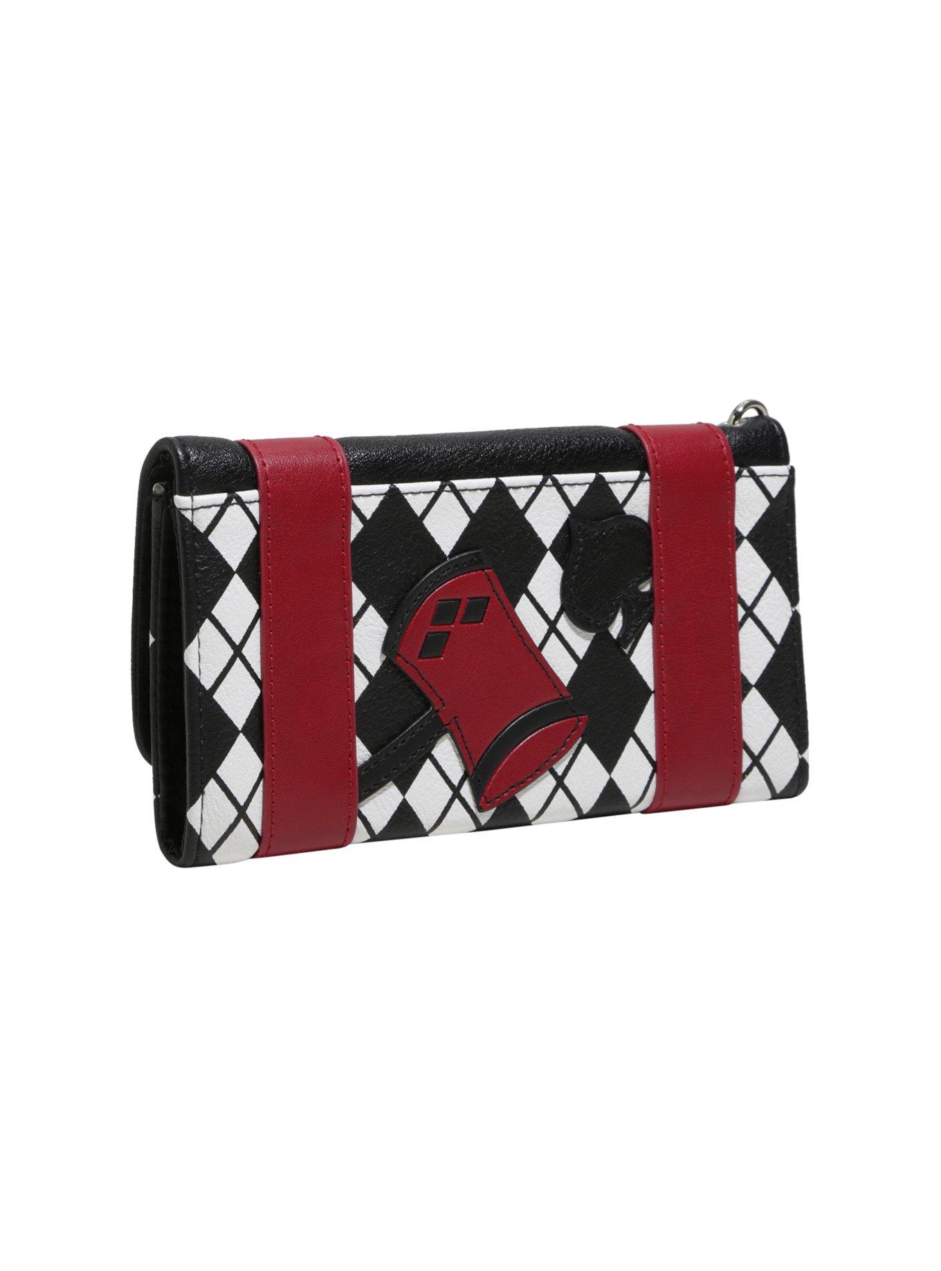 DC Comics Harley Quinn Double Buckle Flap Wallet, , alternate