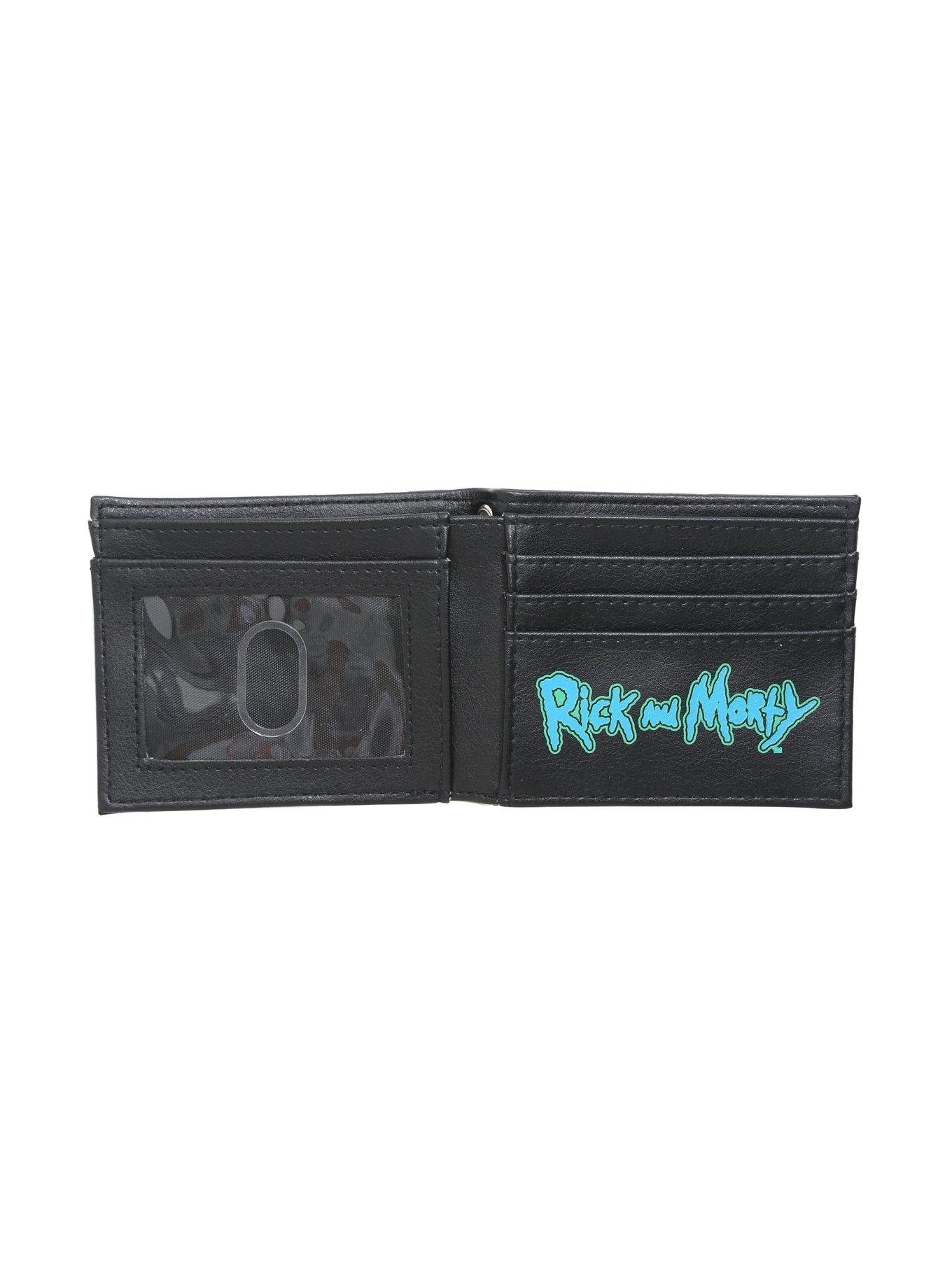 Rick And Morty Blood Shot Eyes Glow-In-The-Dark Bi-Fold Wallet, , alternate - view 3