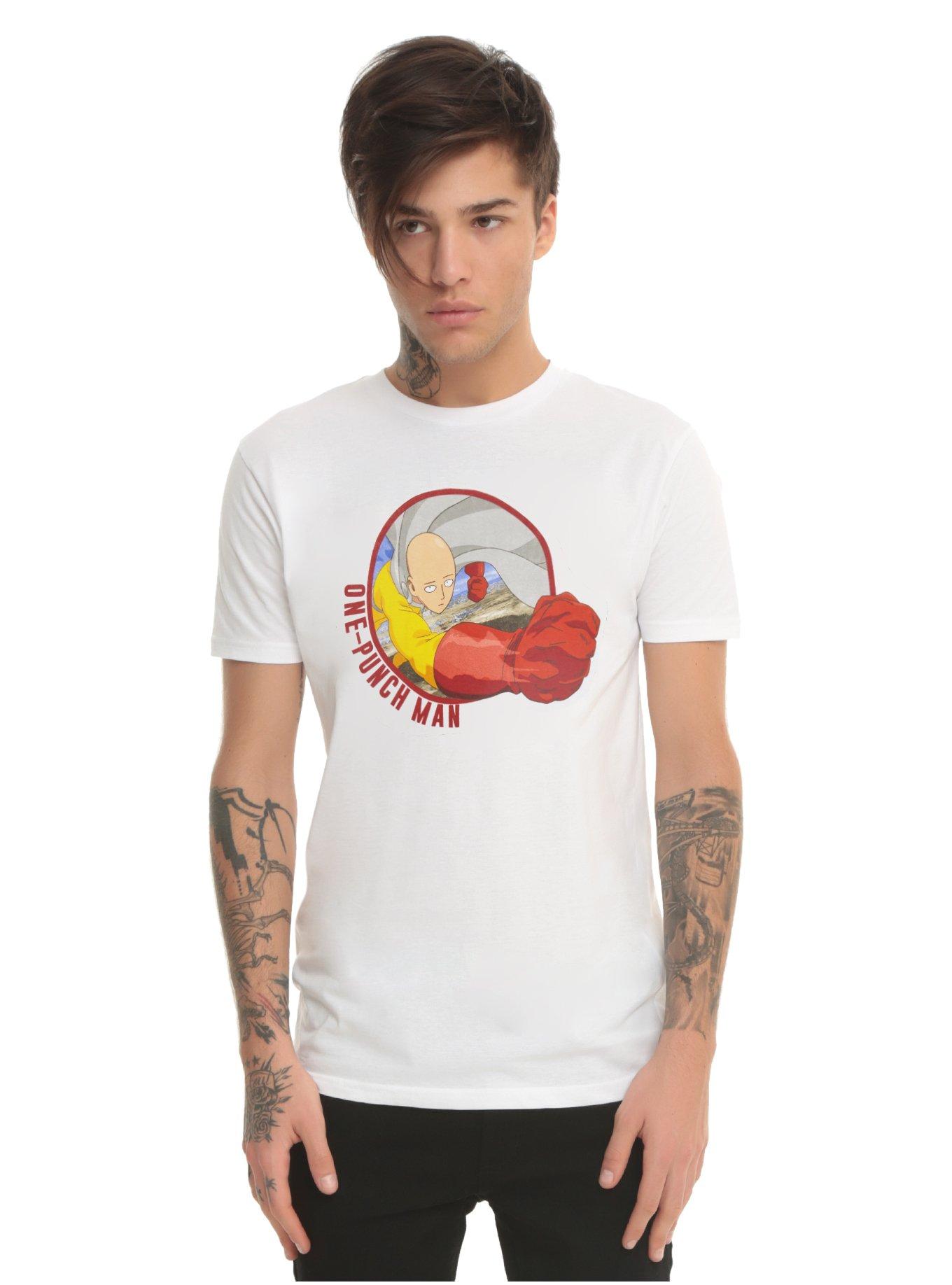 One Punch Man Saitama Circle T-Shirt, , alternate