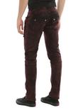 BlacX Red Wash Moto Skinny Jeans, , alternate