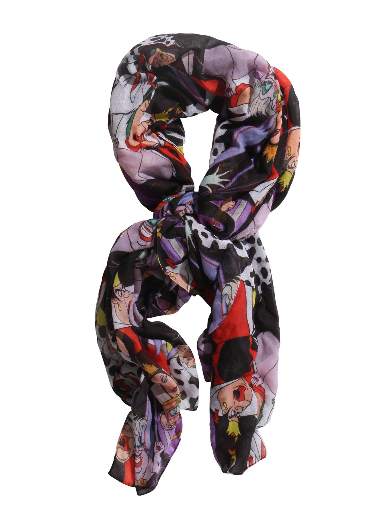 Loungefly Disney Villains Print Oblong Scarf, , alternate