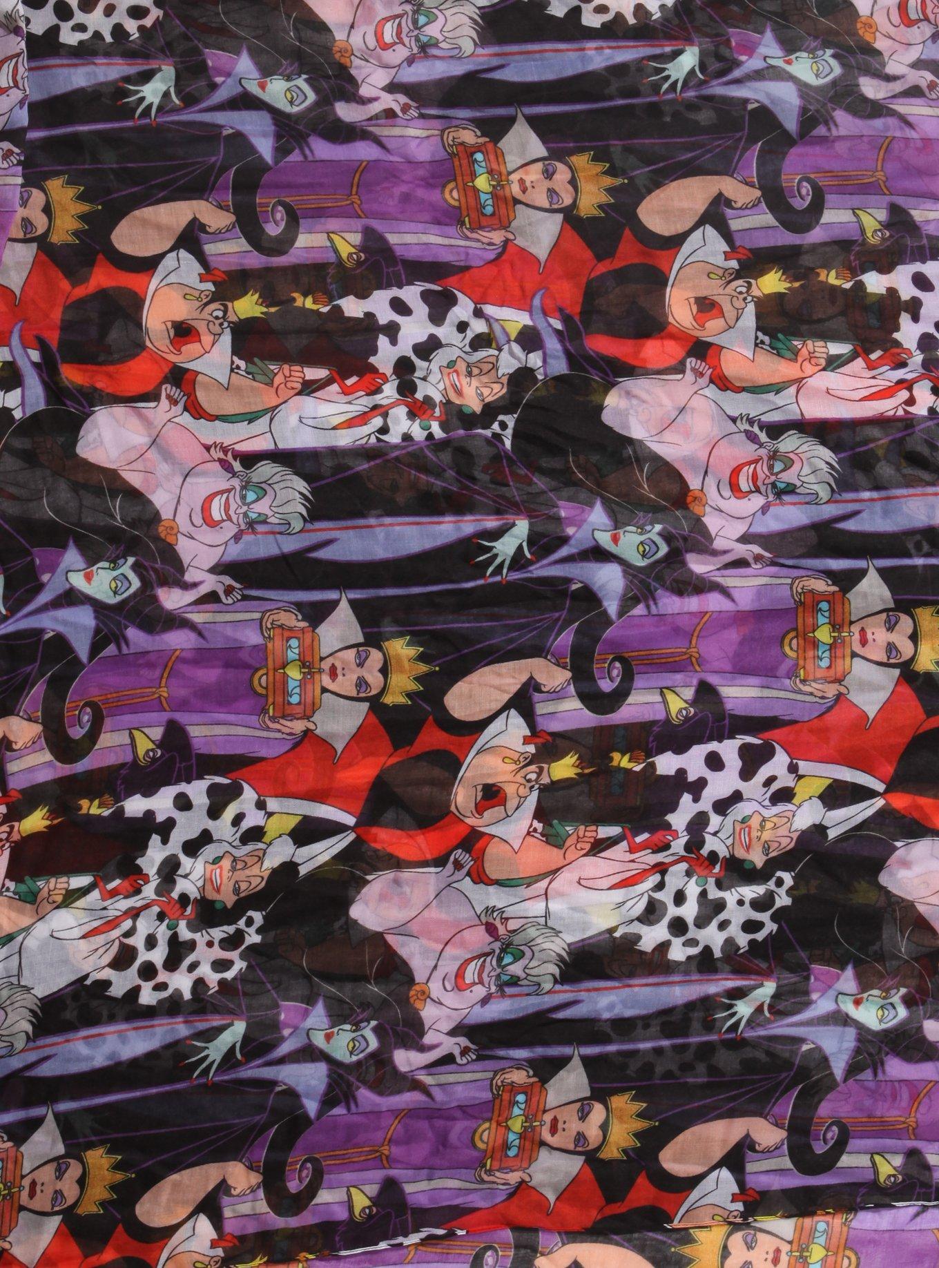 Loungefly Disney Villains Print Oblong Scarf, , alternate