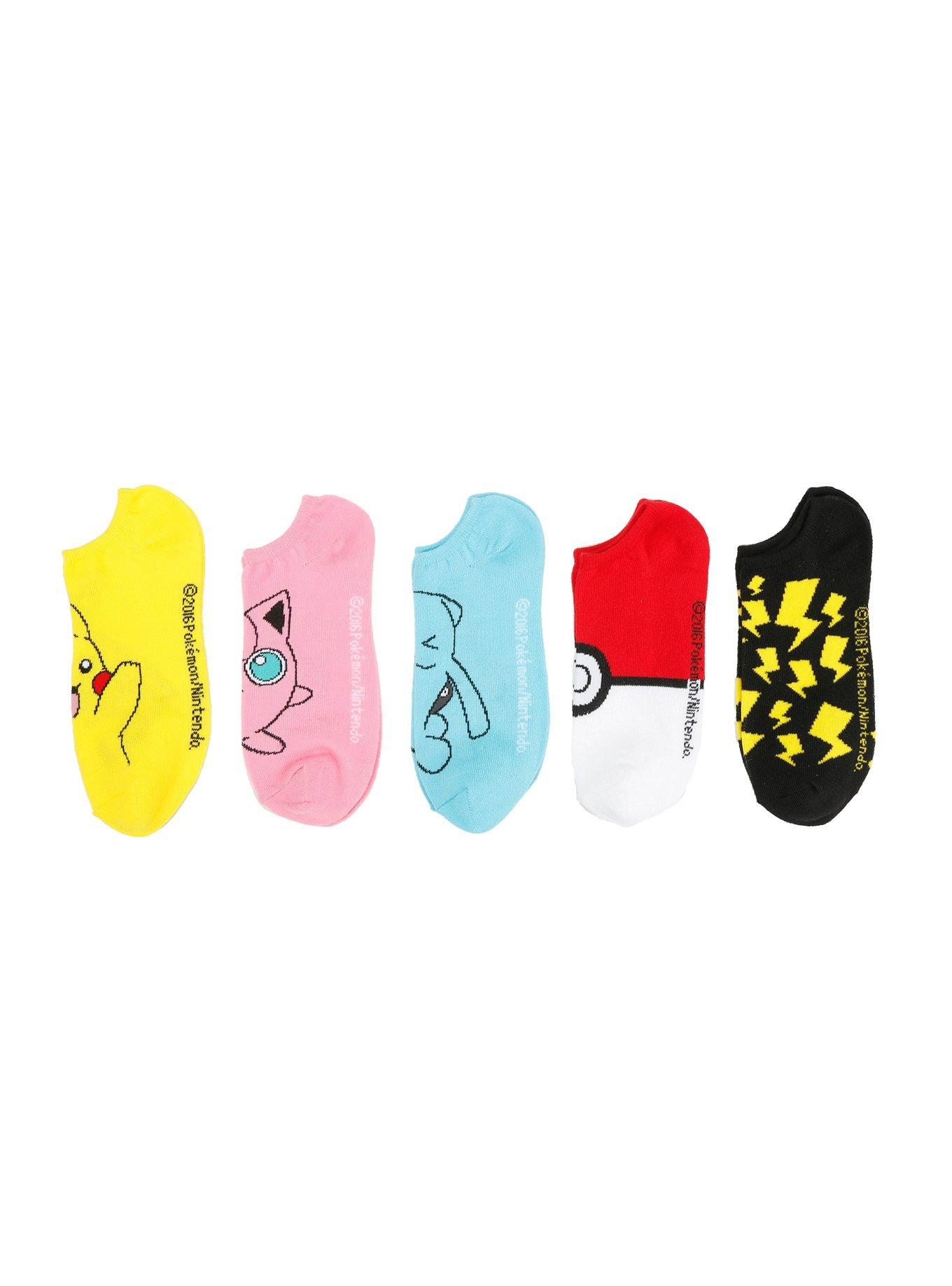 Pokemon Tonal No-Show Socks 5 Pair, , alternate