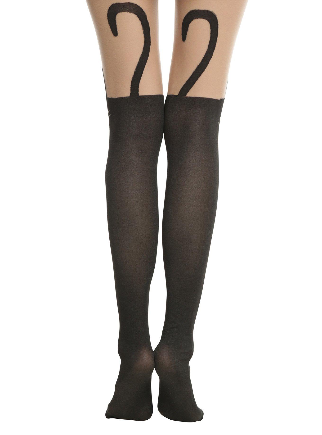 Sailor Moon Luna Faux Thigh High Tights, , alternate