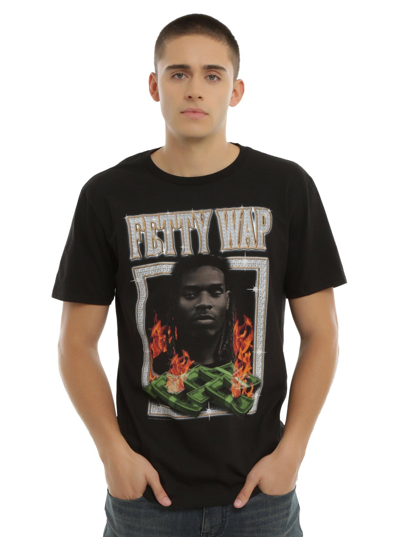 Fetty Wap On Fire T-Shirt, , alternate