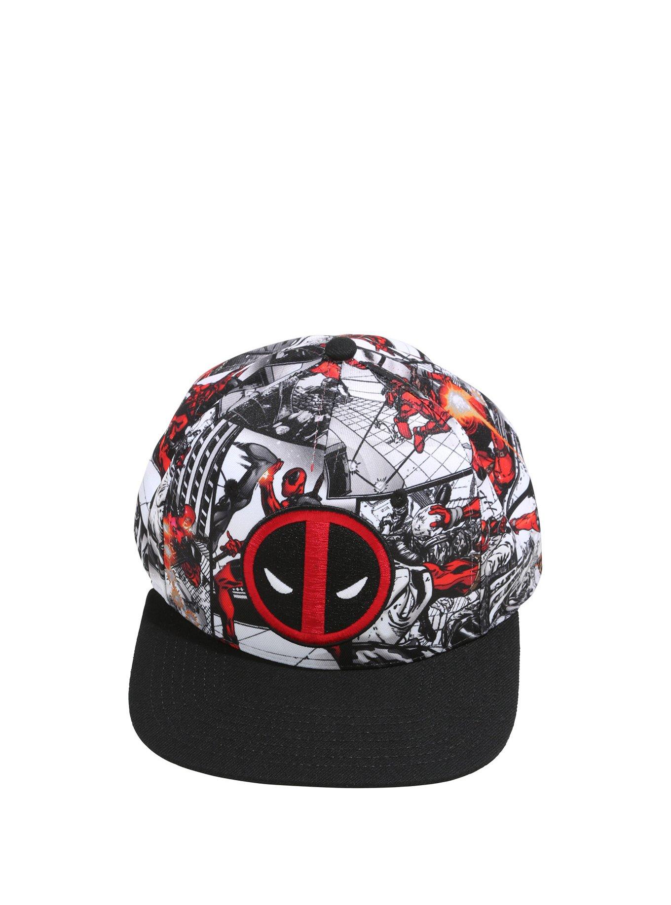 Marvel Deadpool Comic Panel Logo Snapback Hat, , alternate