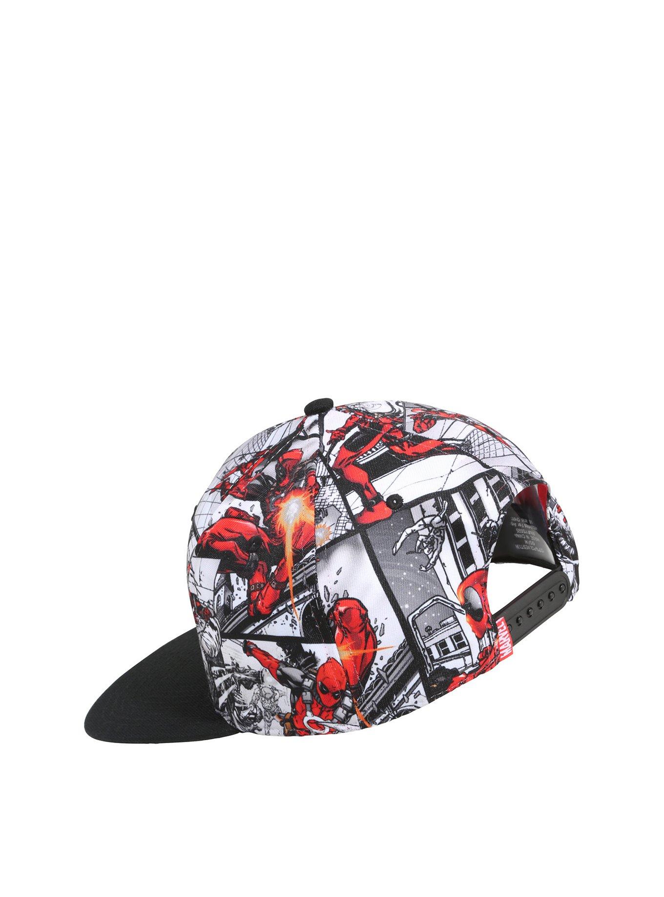 Marvel Deadpool Comic Panel Logo Snapback Hat, , alternate