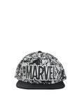 Marvel Logo Comic Print Snapback Hat, , alternate