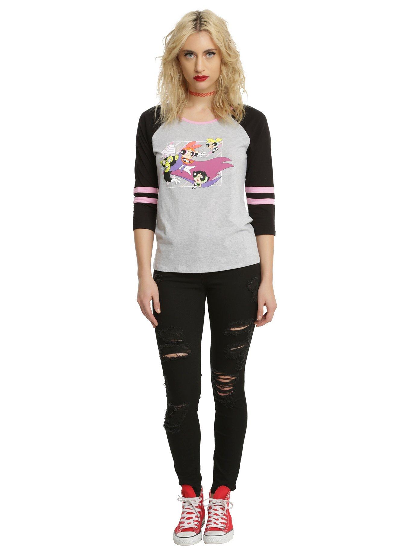 The Powerpuff Girls Mojo Jojo Punch Girls Raglan, , alternate