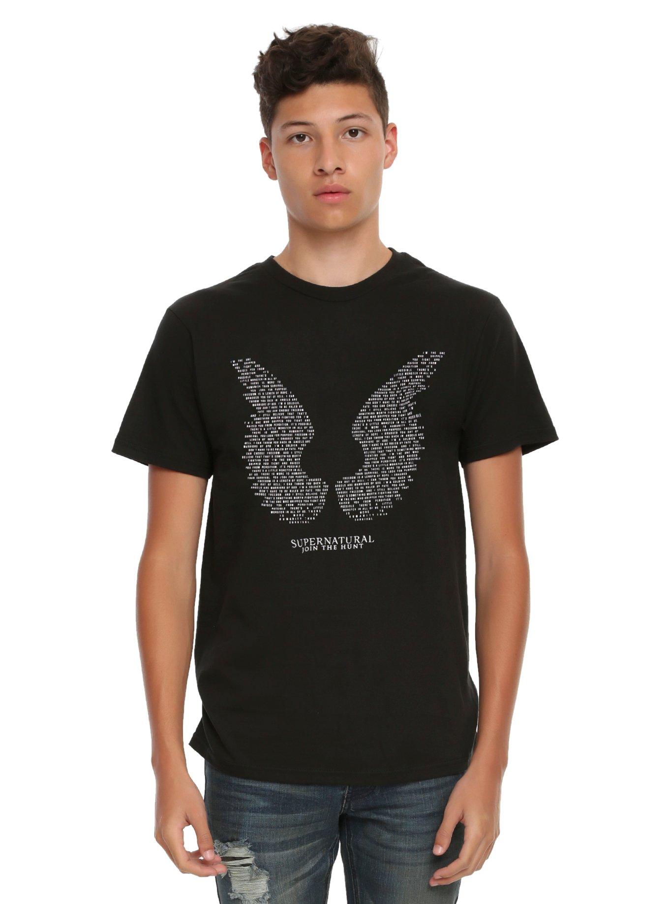 Supernatural Quote Wings T-Shirt, , alternate