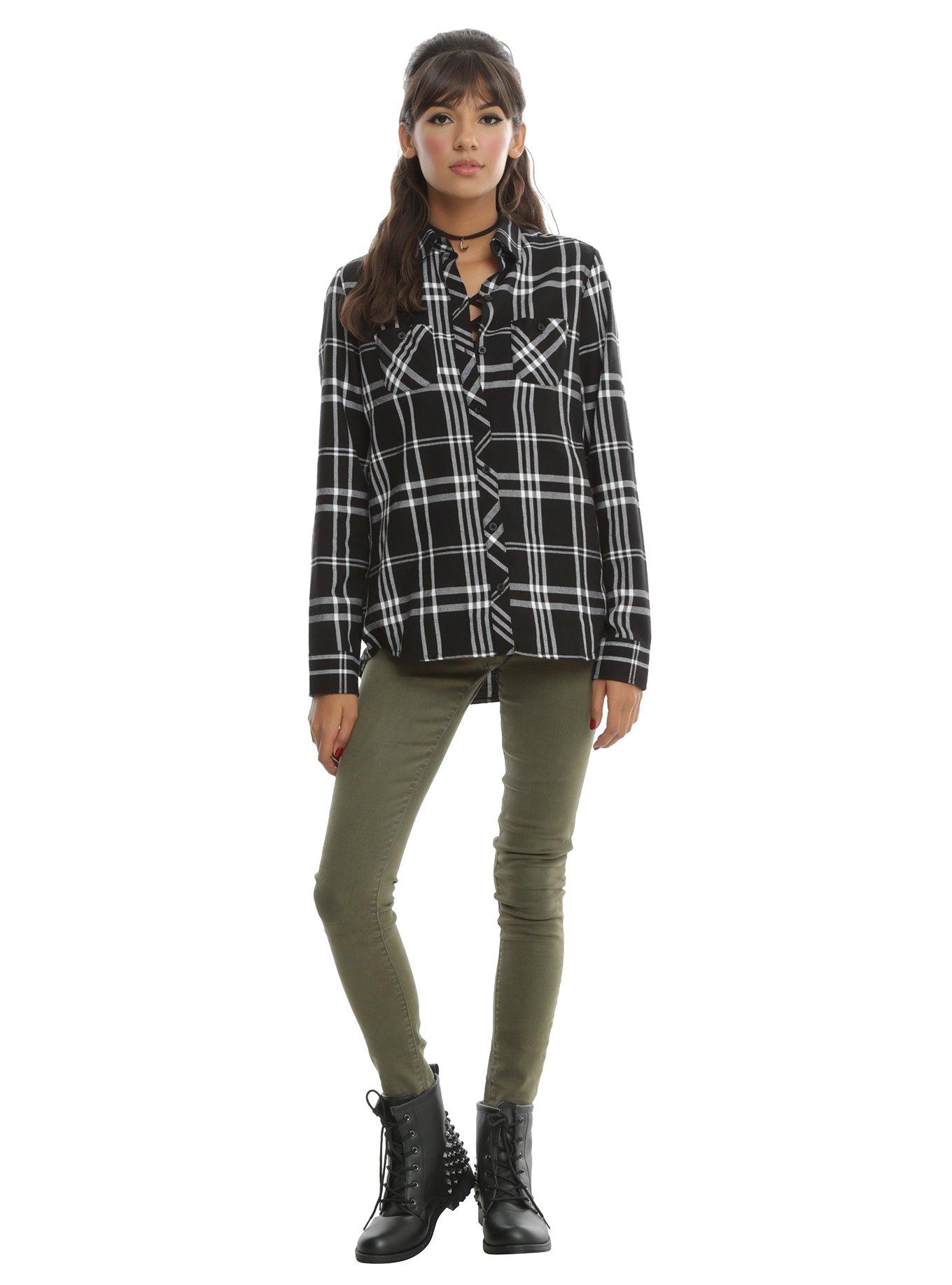 Harry Potter Hogwarts Plaid Girls Woven Button-Up, , alternate