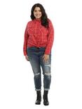 Harry Potter Gryffindor Plaid Girls Woven Button-Up Plus Size, , alternate