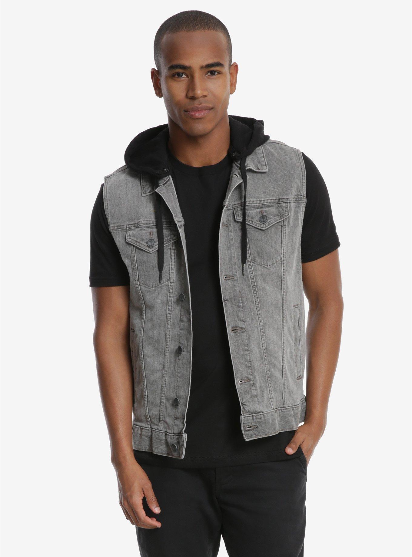 Harry Potter Death Eater Hooded Denim Vest, , alternate