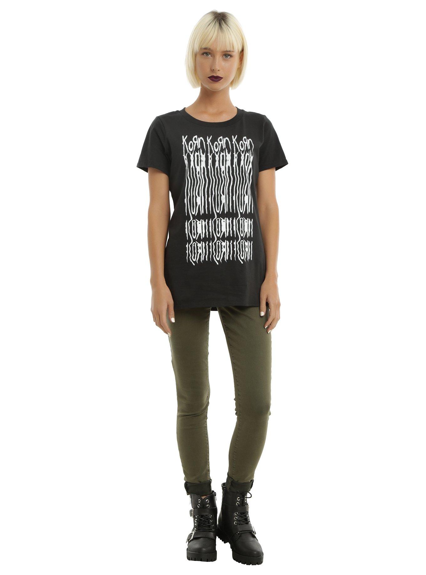 Korn Drip Font Girls T-Shirt, , alternate