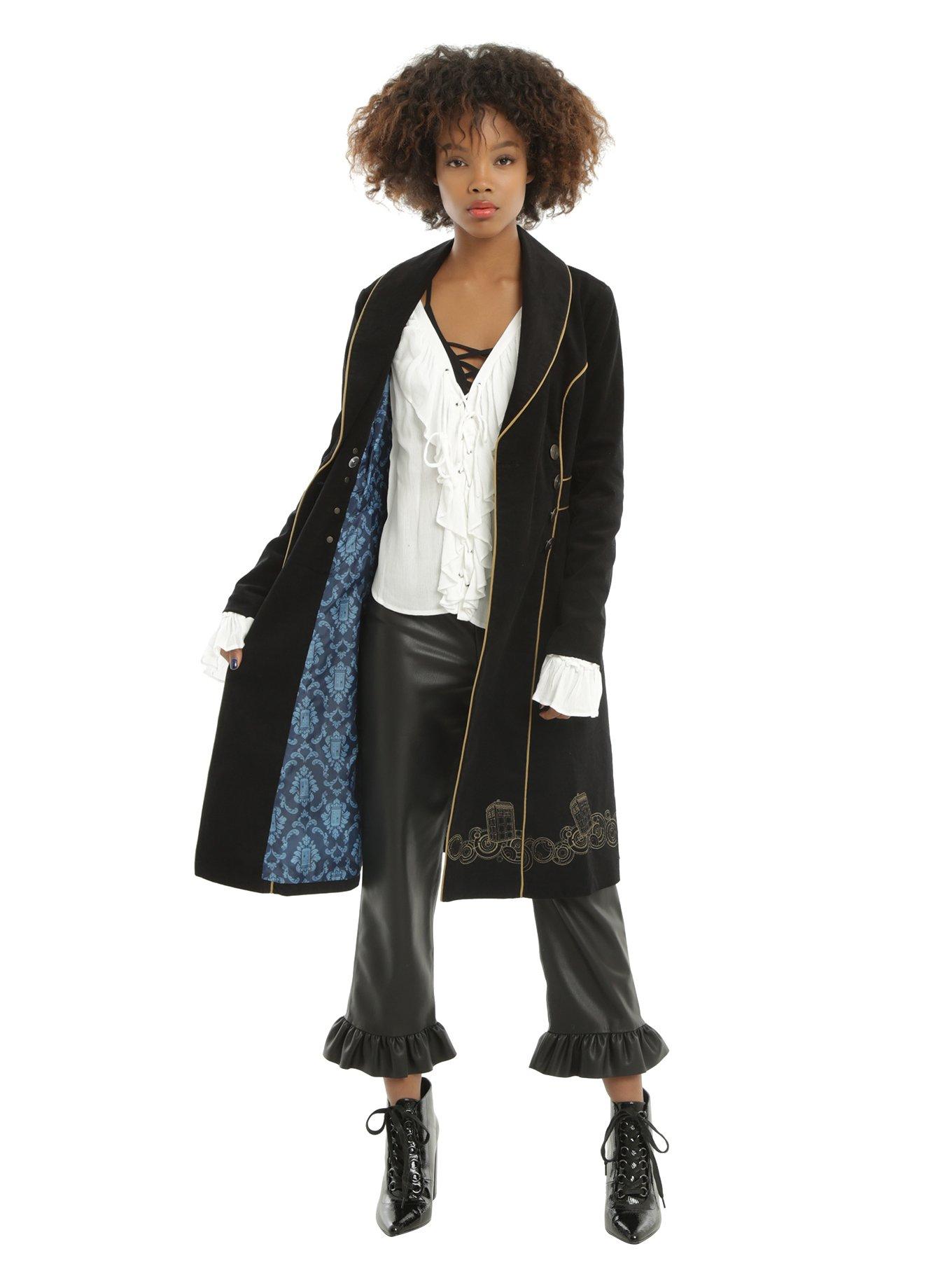 Doctor Who Embroidered TARDIS Girls Corduroy Coat, , alternate