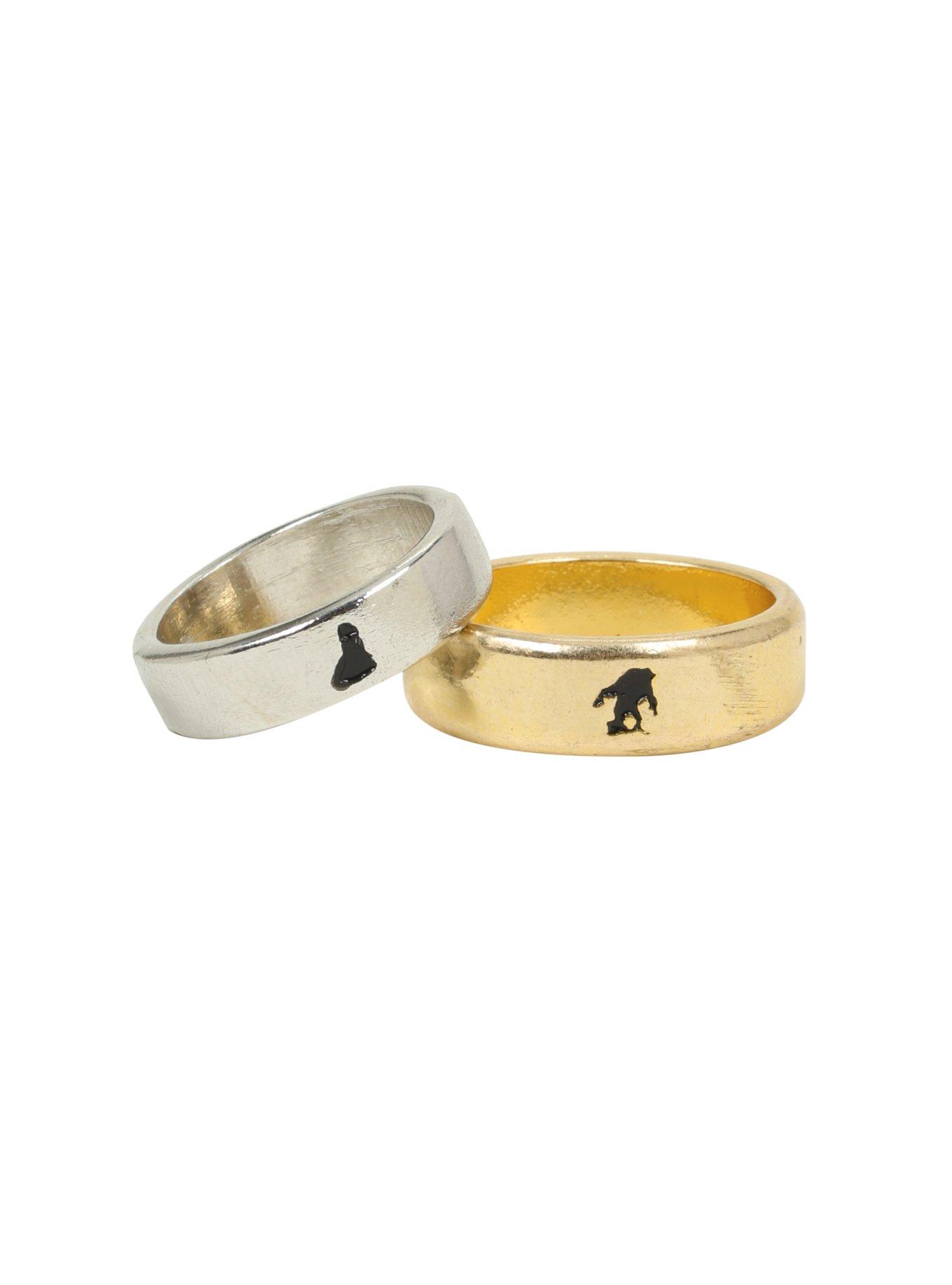 Disney Beauty And The Beast His And Hers Ring Set, , alternate