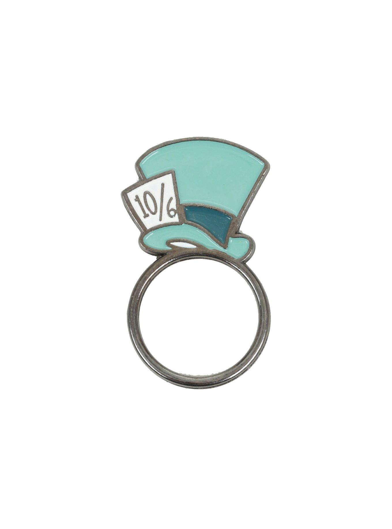 Disney Alice In Wonderland Mad Hatter Flat Enamel Ring, , alternate