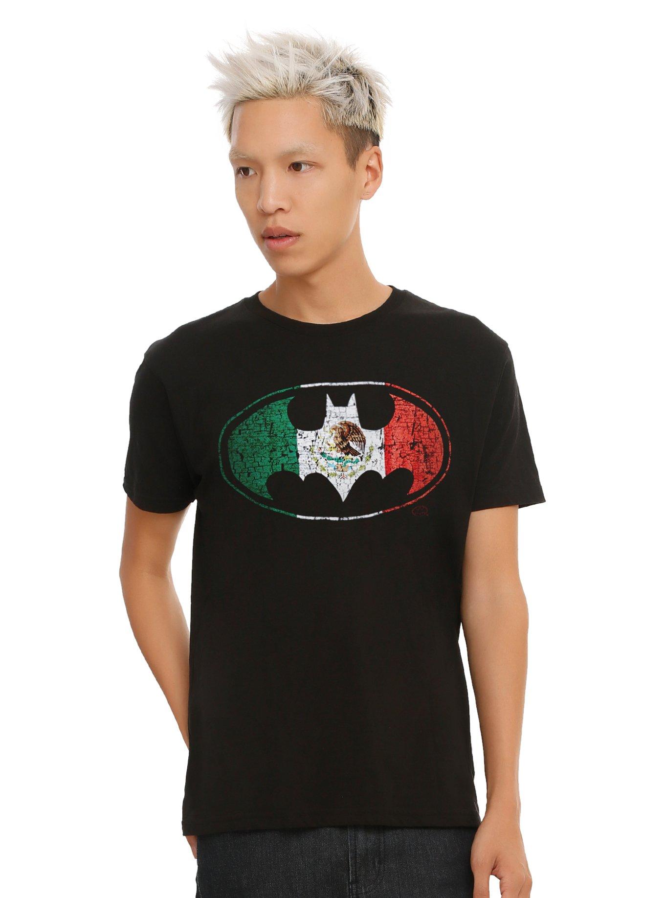 DC Comics Batman Mexico Flag Logo T-Shirt, , alternate