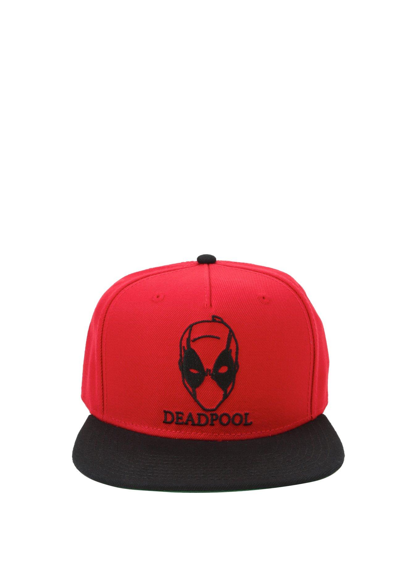 Marvel Deadpool Sketch Face Snapback Hat, , alternate