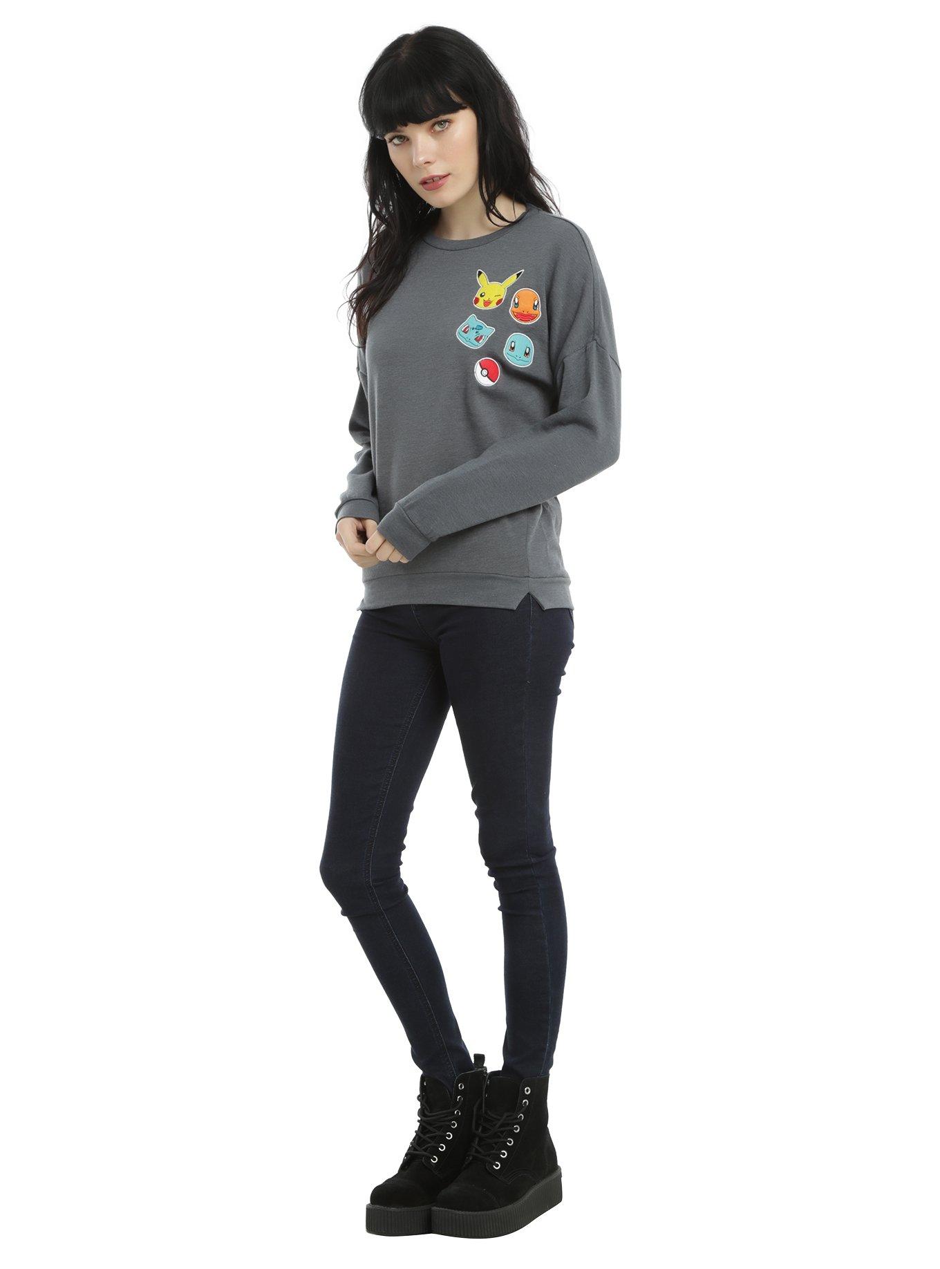 Pokemon Patches Girls Crewneck Pullover, , alternate