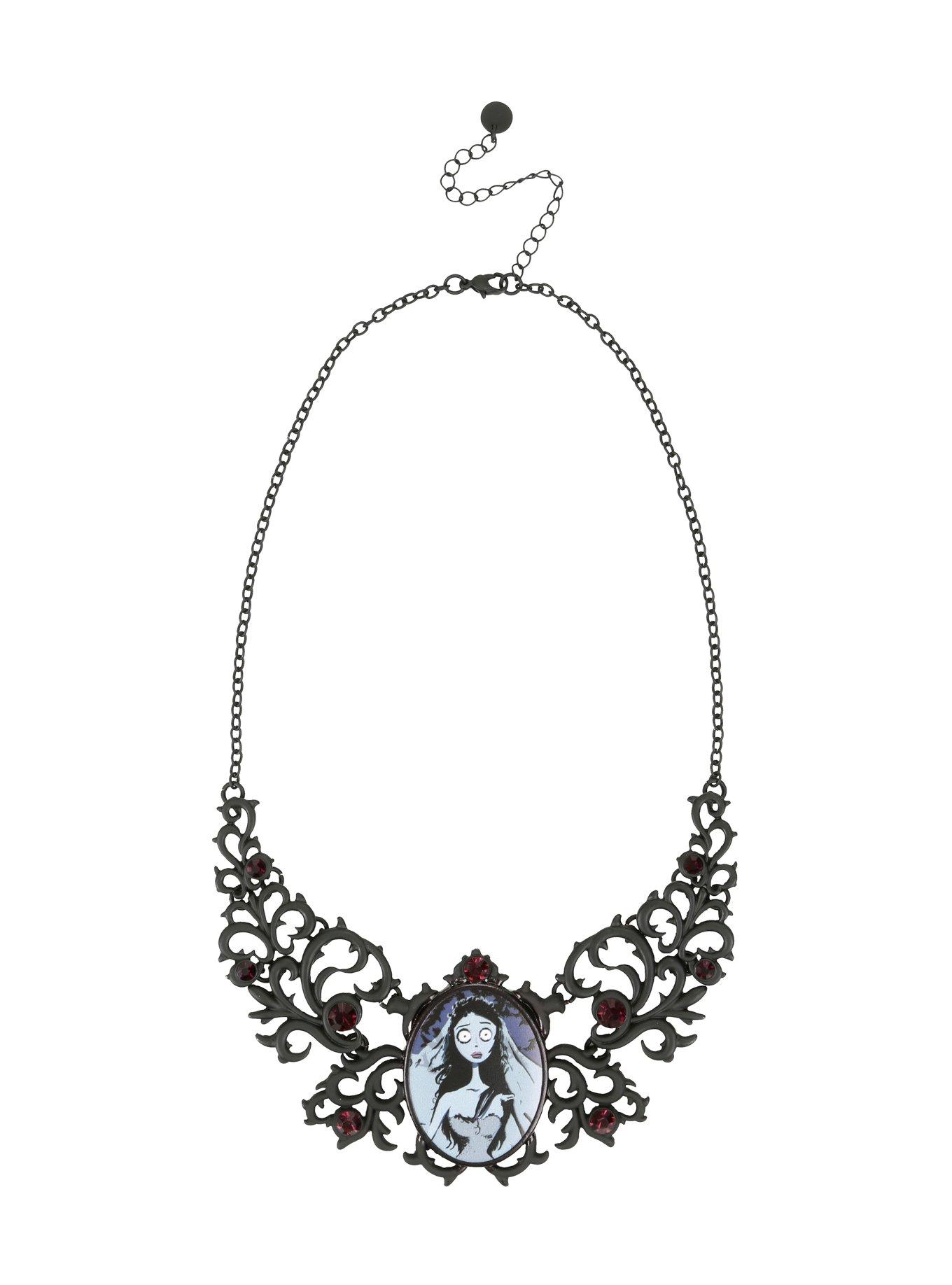 Corpse Bride Pendant Cameo Necklace, , alternate
