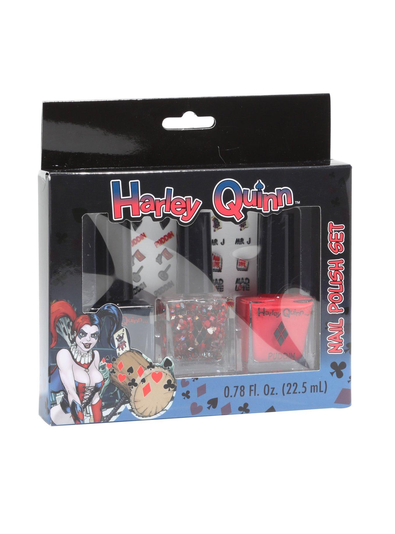 DC Comics Harley Quinn Nail Polish Set, , alternate