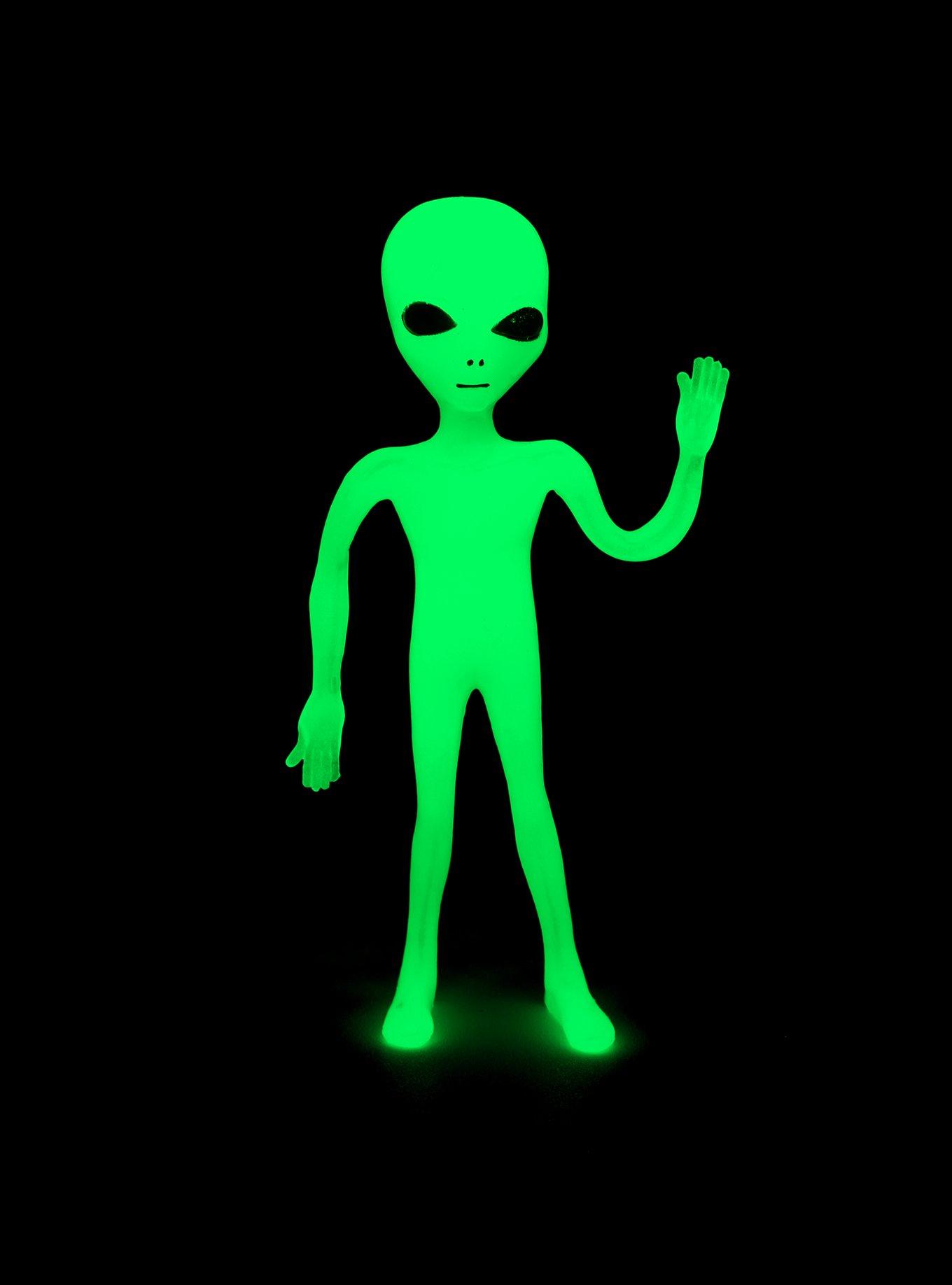 Bendable Poseable Glow-In-The-Dark Alien Figure, , alternate
