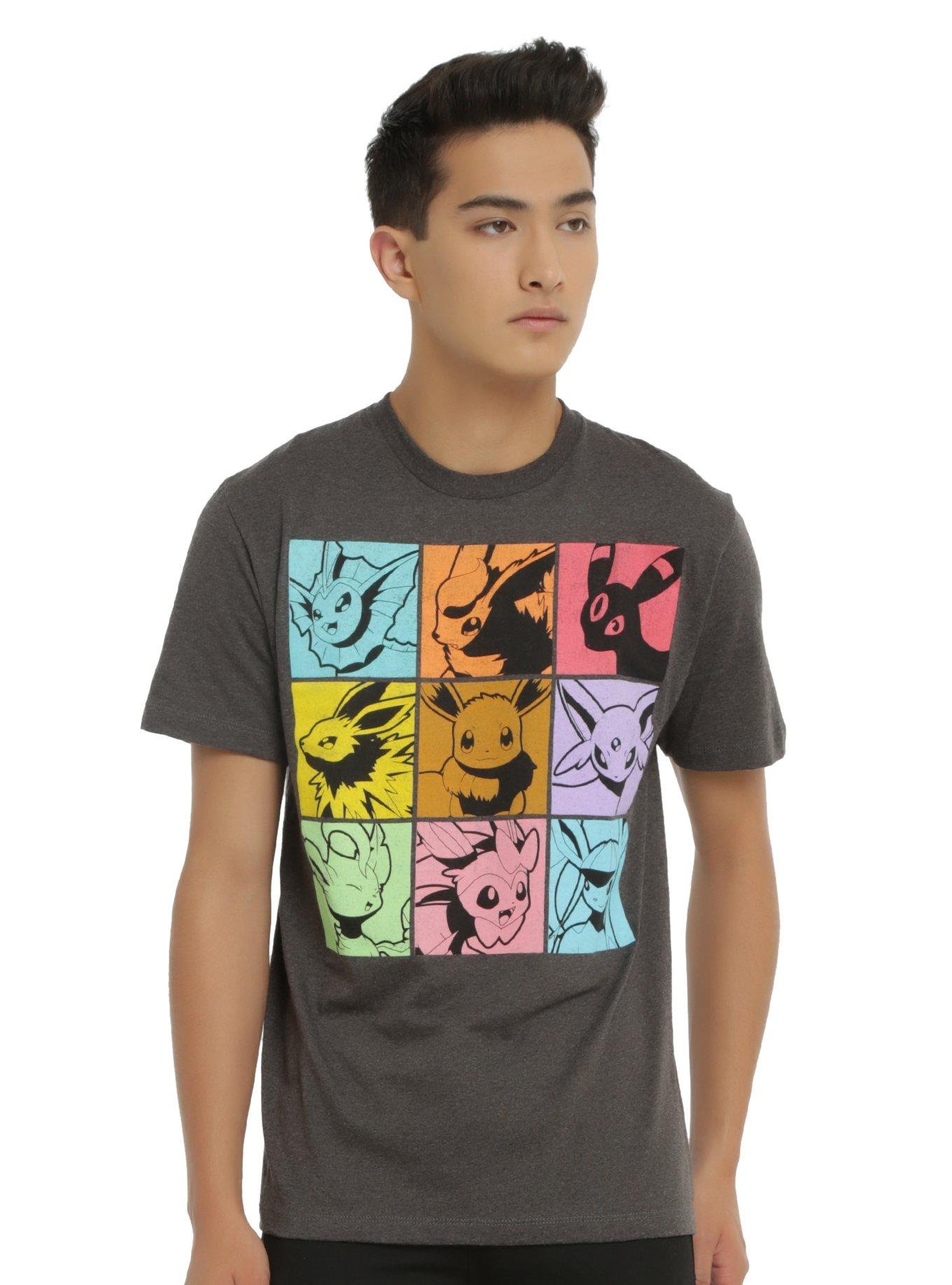 Pokemon Mens T-Shirt - All Nine Transformations of Eevee