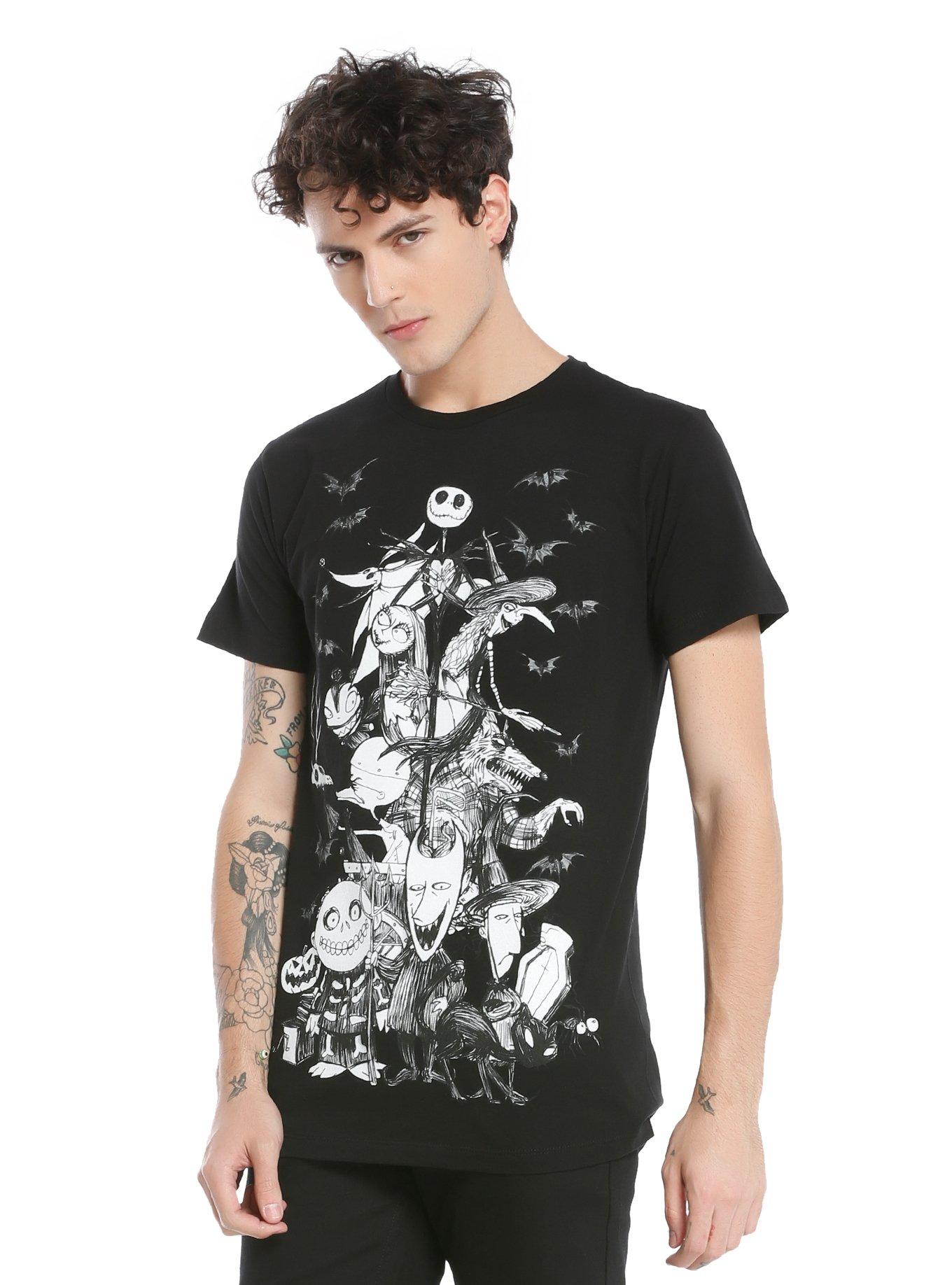 The Nightmare Before Christmas Characters Sketch T-Shirt, , alternate