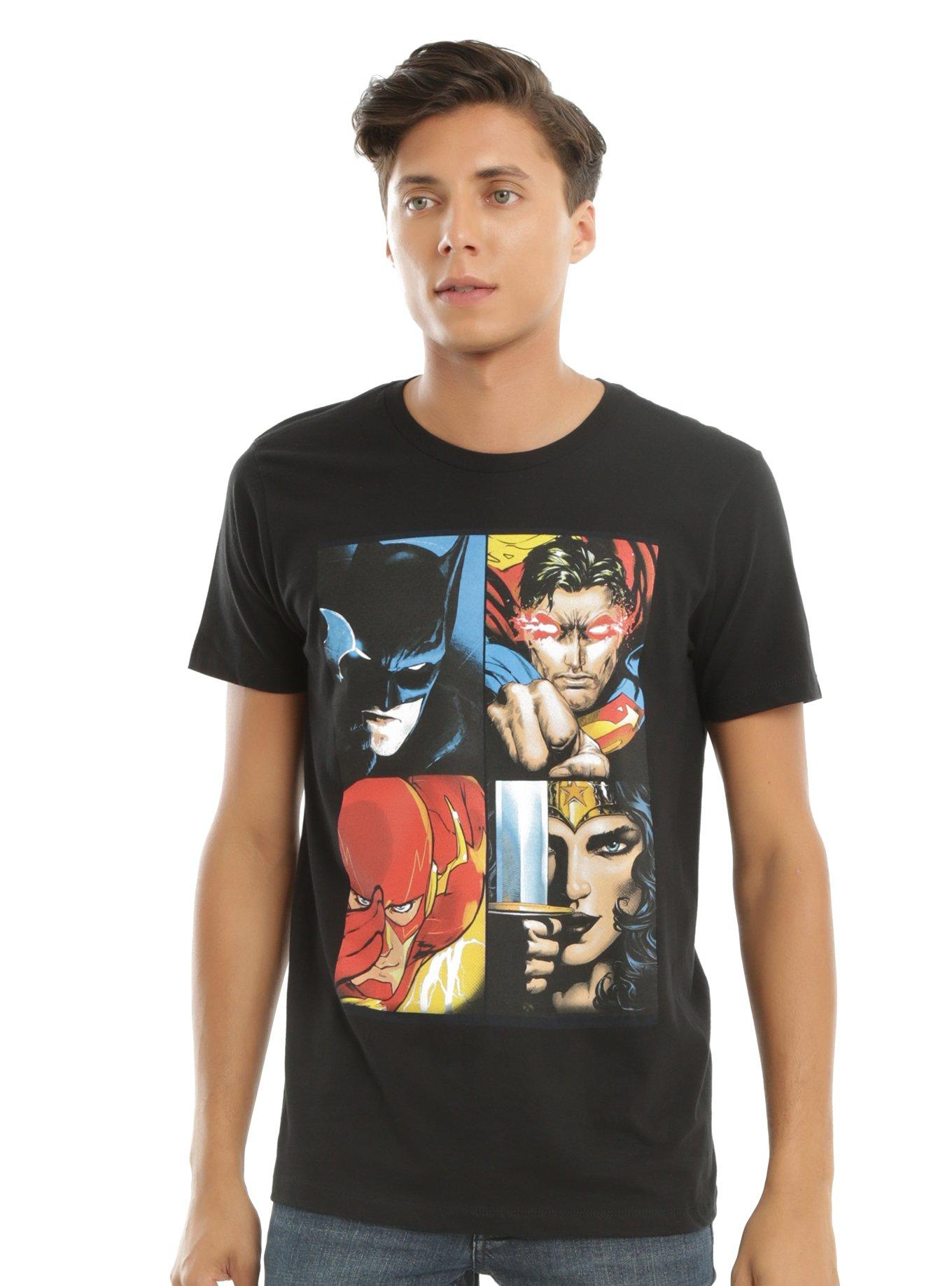 DC Comics Batman Superman Wonder Woman Flash Rebirth T-Shirt, , alternate