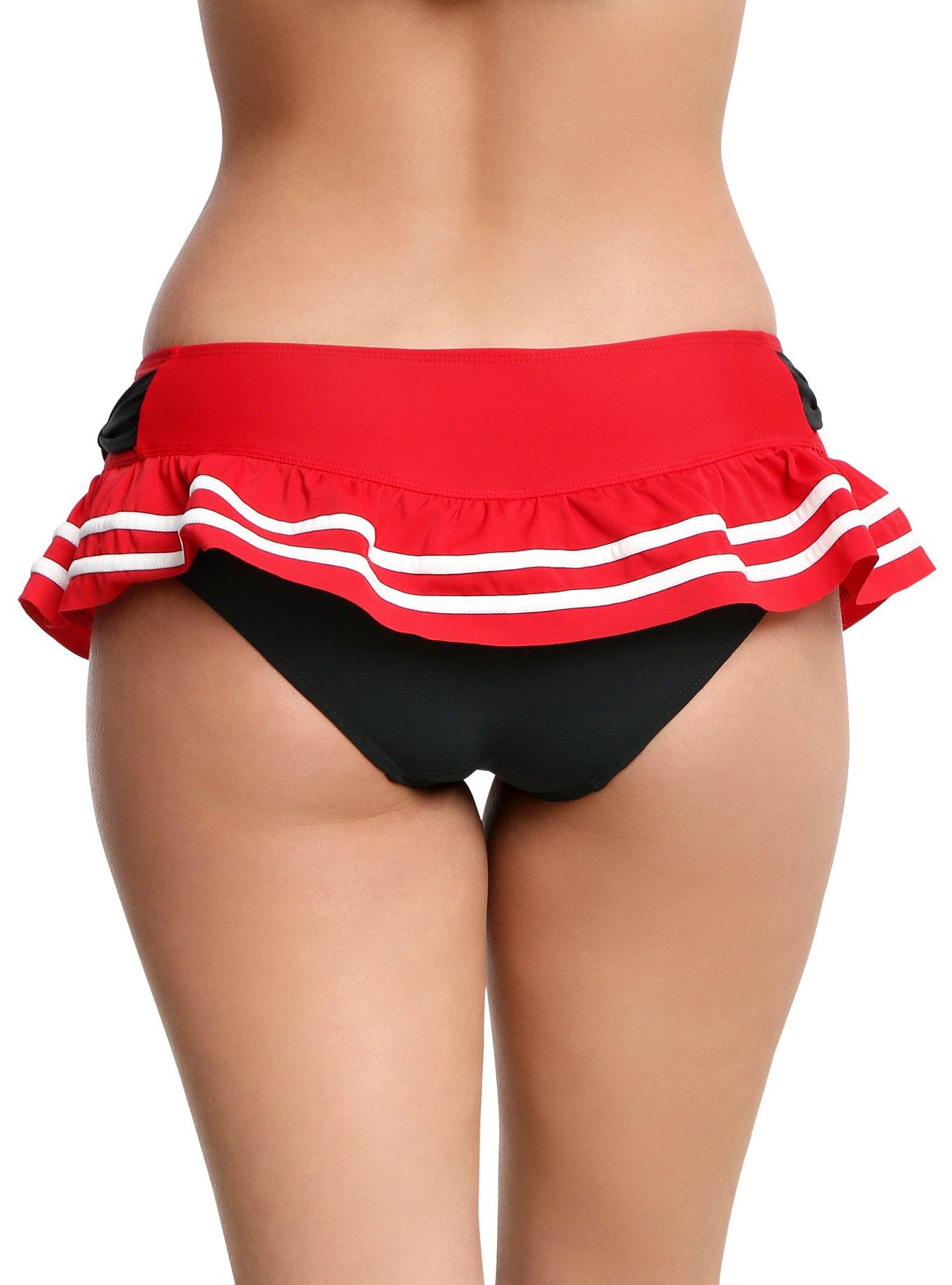 DC Comics Harley Quinn Ruffle Swim Bottoms, MULTI, alternate