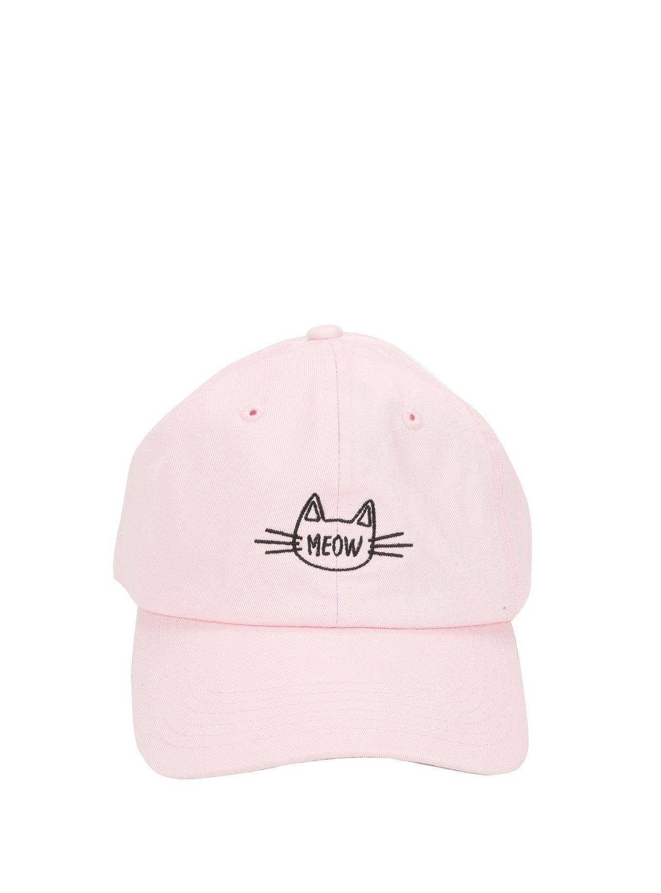 Pink Cat Meow Dad Cap, , alternate