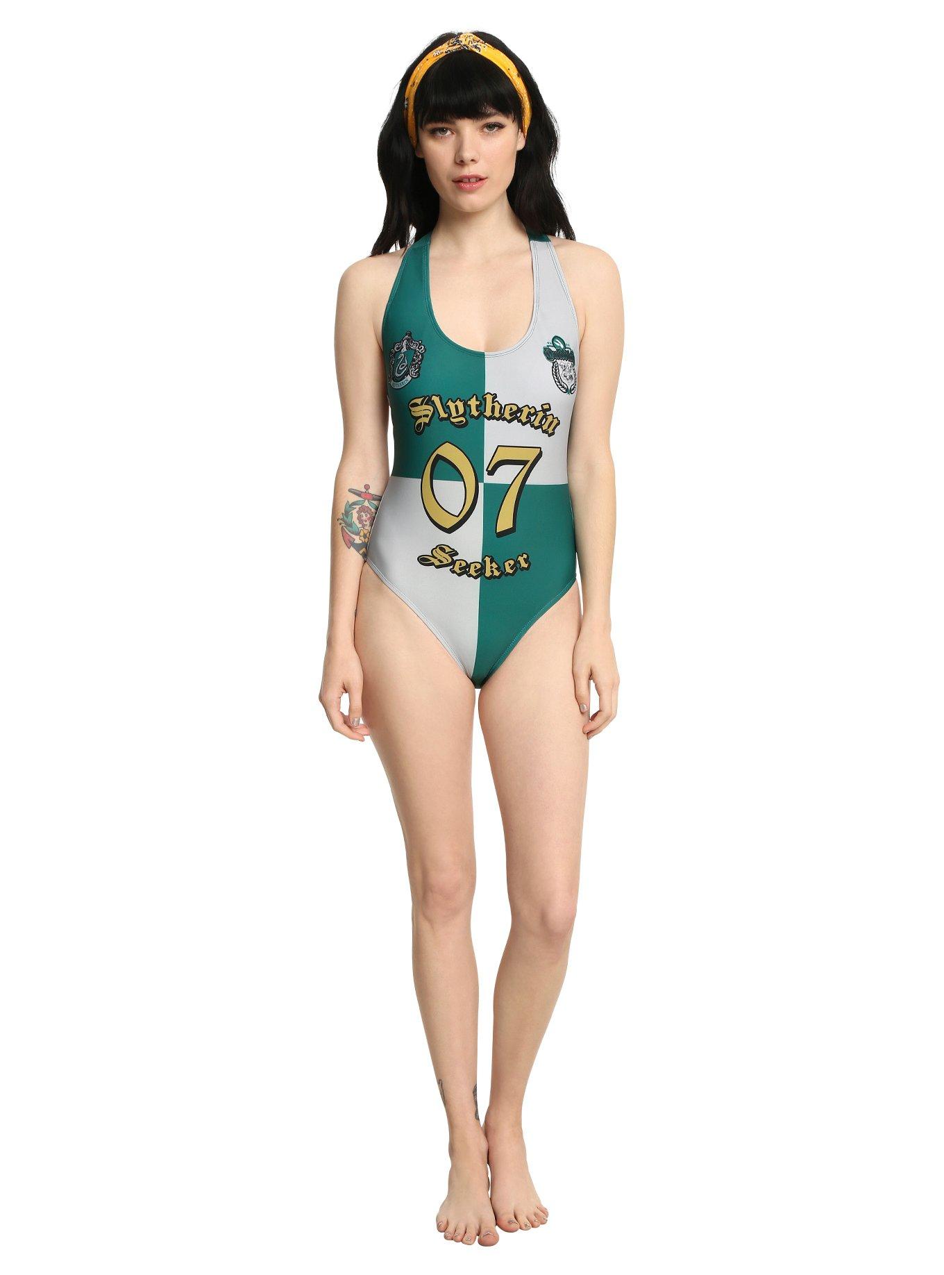 Harry Potter Slytherin Quidditch Swimsuit, , alternate