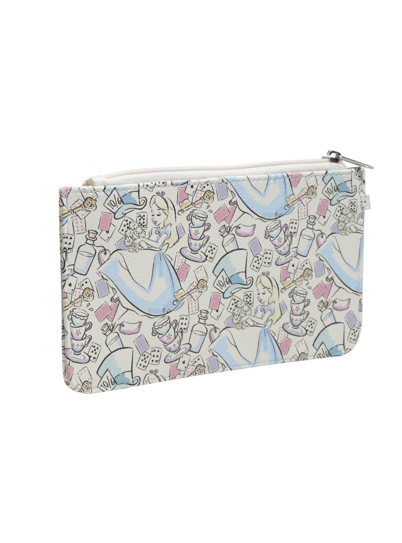 Loungefly Disney Alice In Wonderland Pastel Double Snap Flap Wallet, , alternate