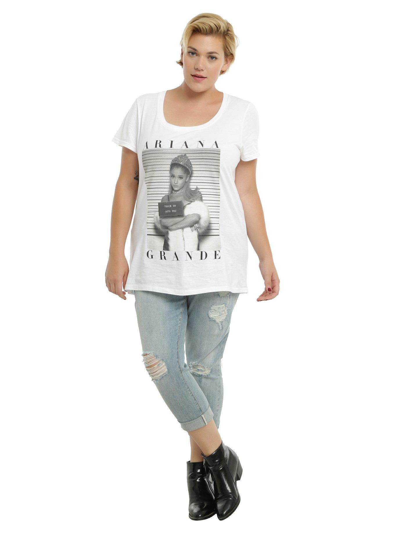 Ariana Grande Mugshot Girls T-Shirt Plus Size, , alternate