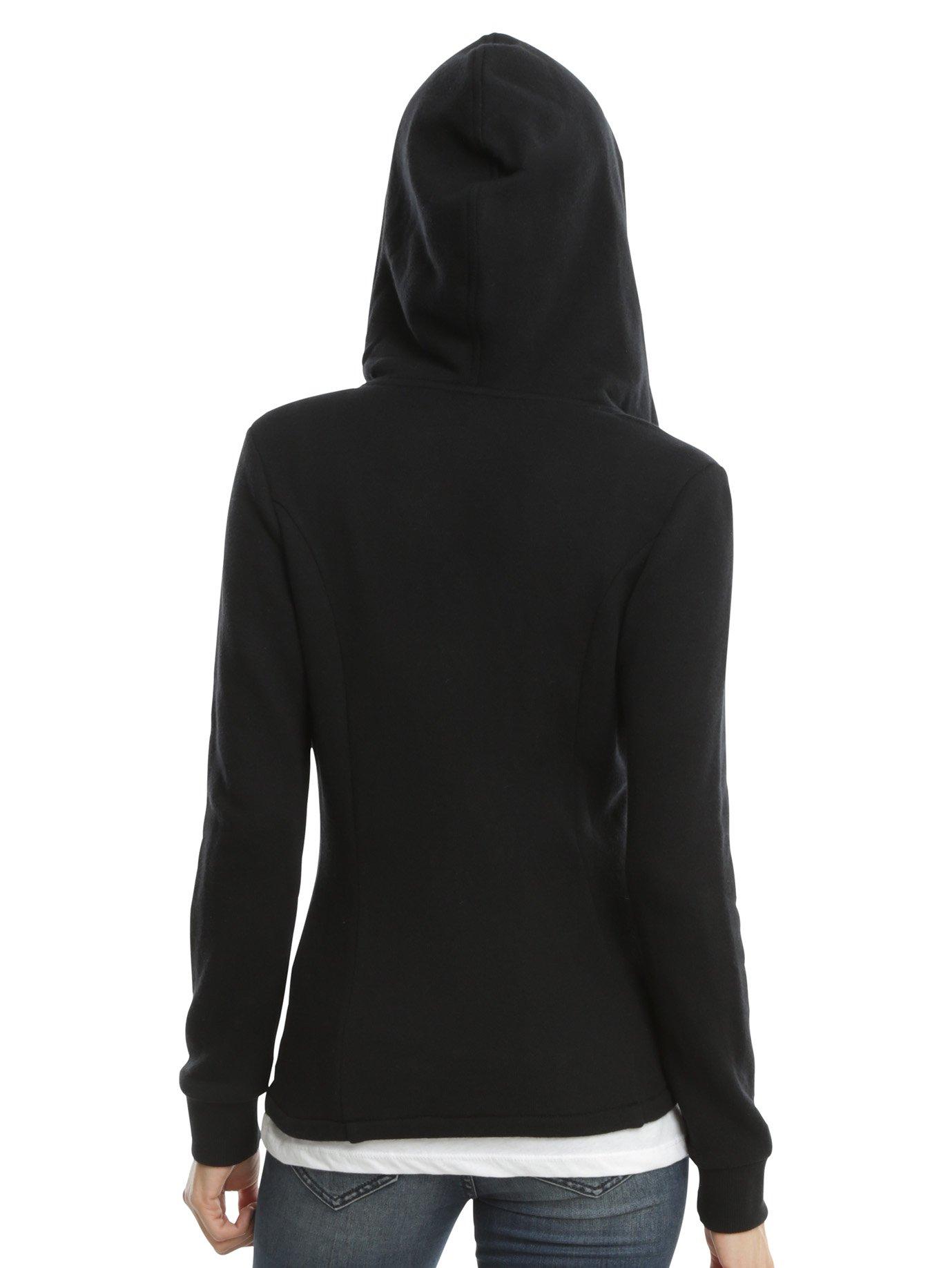 Black Fleece Lace-Up Girls Jacket, , alternate