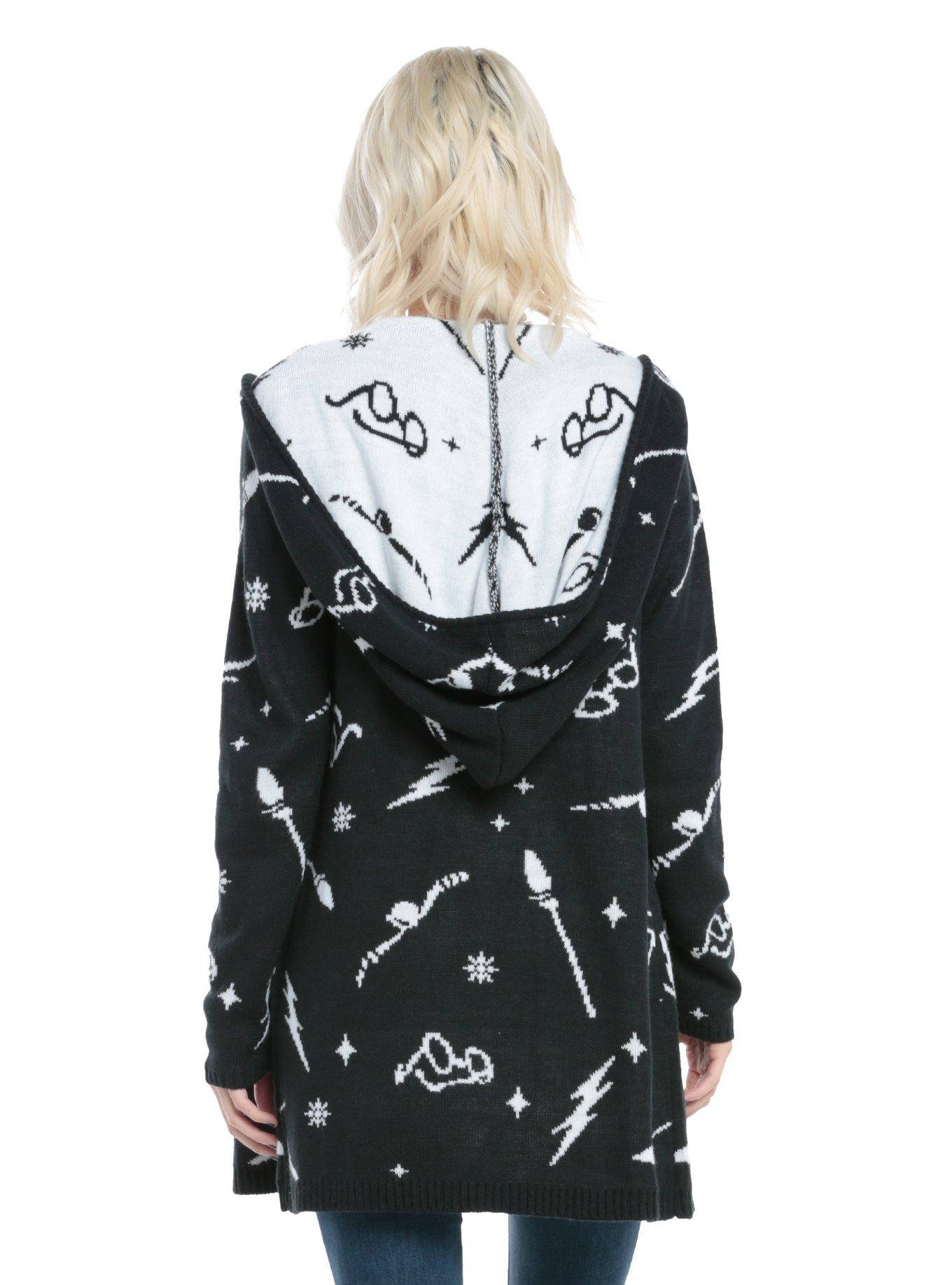 Harry Potter Symbols Girls Hooded Flyaway Cardigan, , alternate