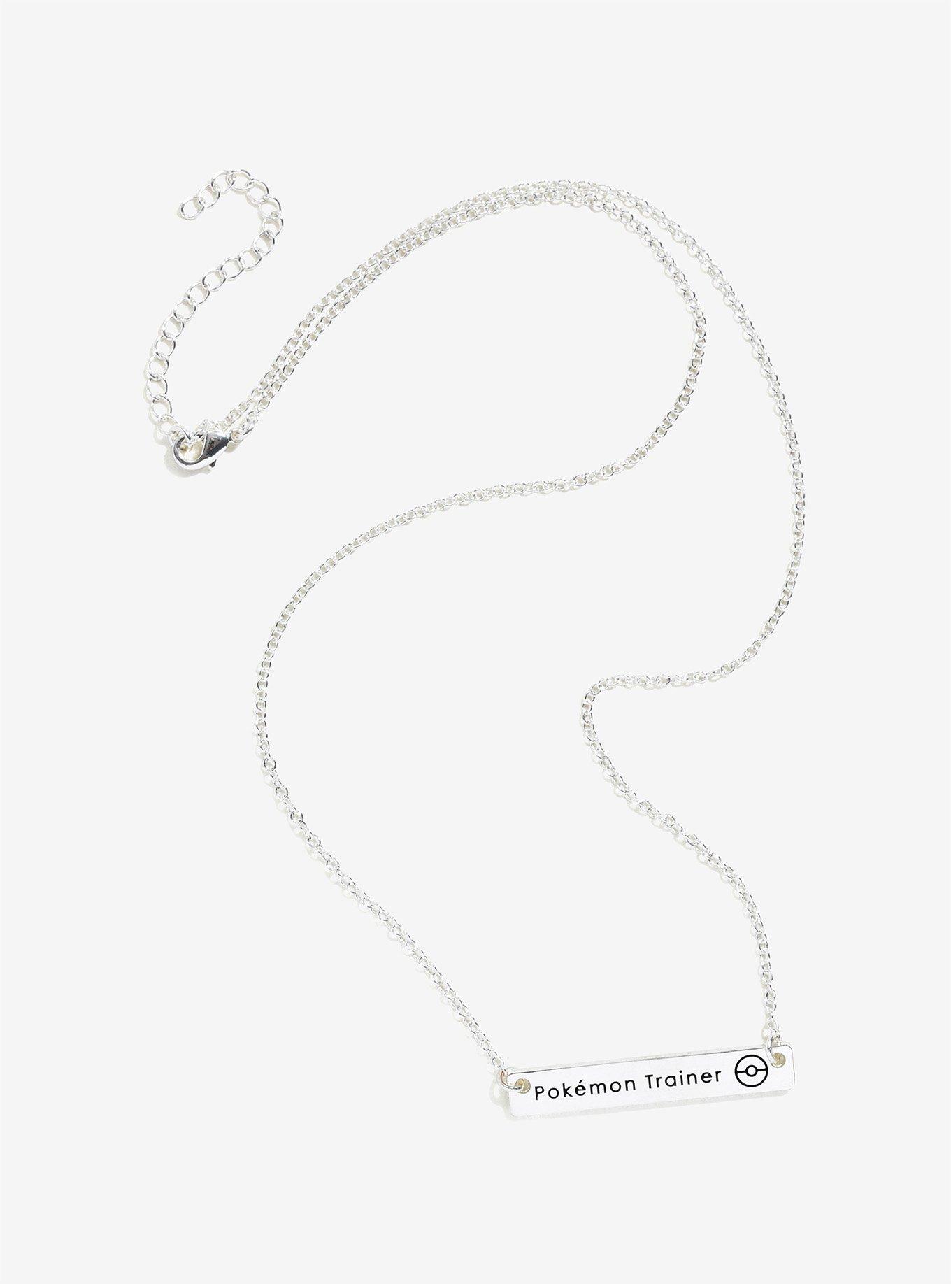 Pokémon Trainer Silver Bar Necklace, , alternate