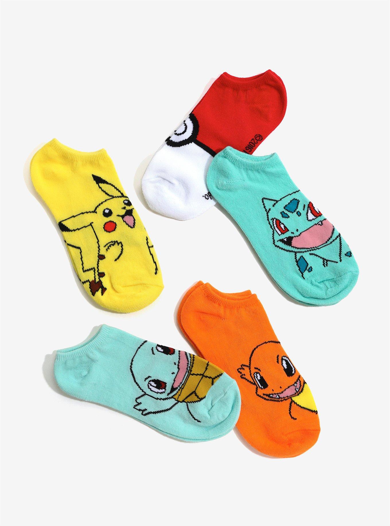 Pok&eacute;mon Starters Tonal No-Show Socks 5 Pair, , alternate