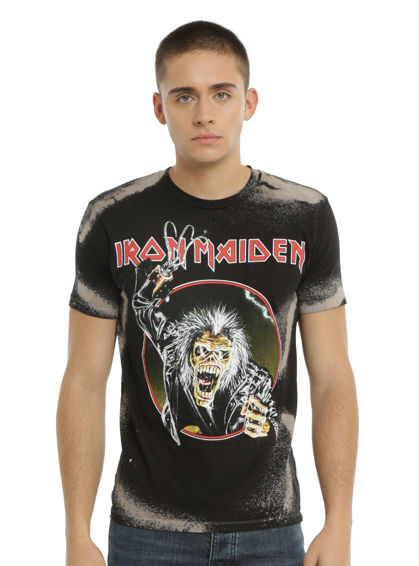 Iron Maiden Eddie Hook Bleached T-Shirt, , alternate