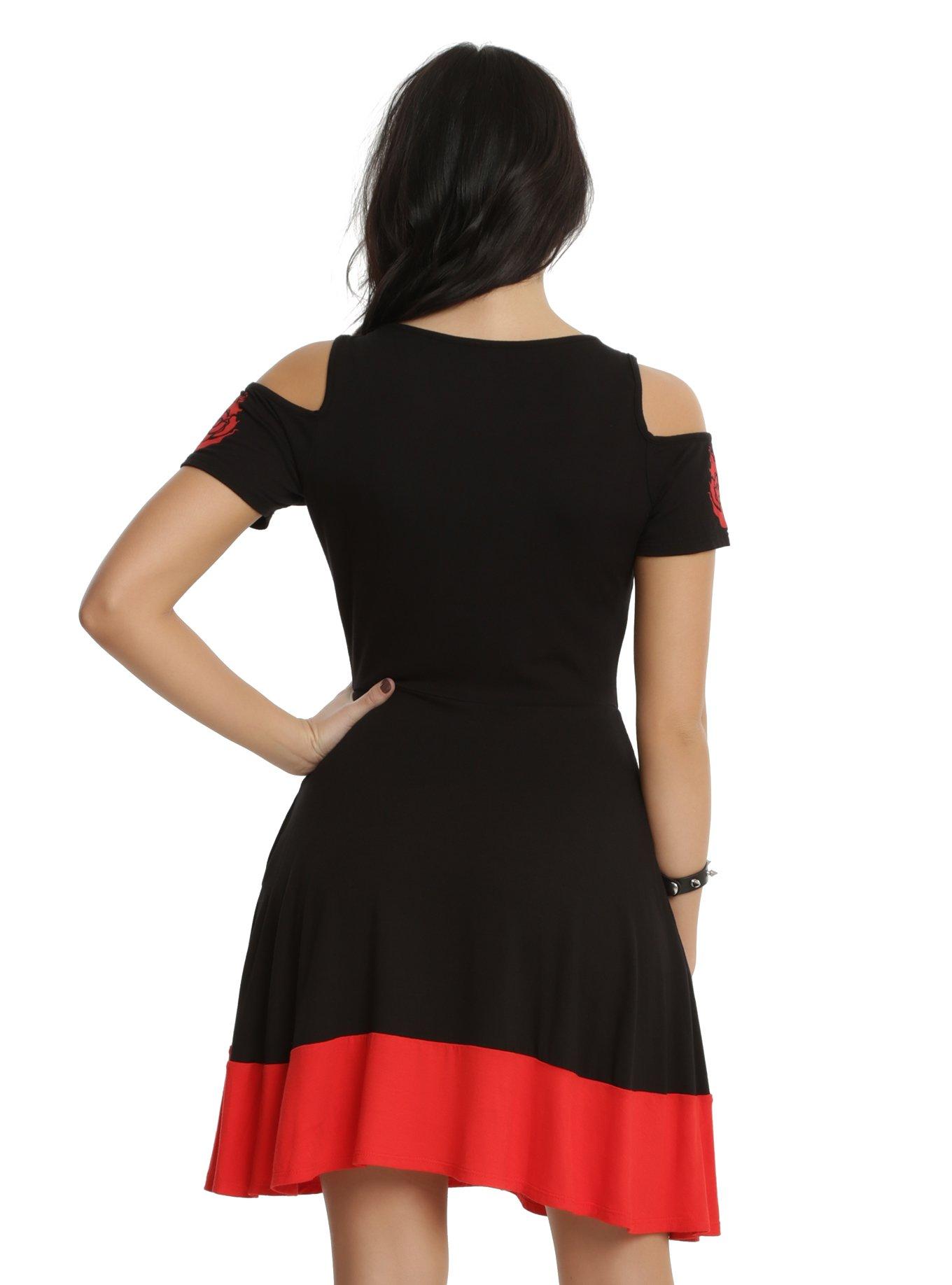 RWBY Ruby Rose Scythe Cold Shoulder Dress, , alternate