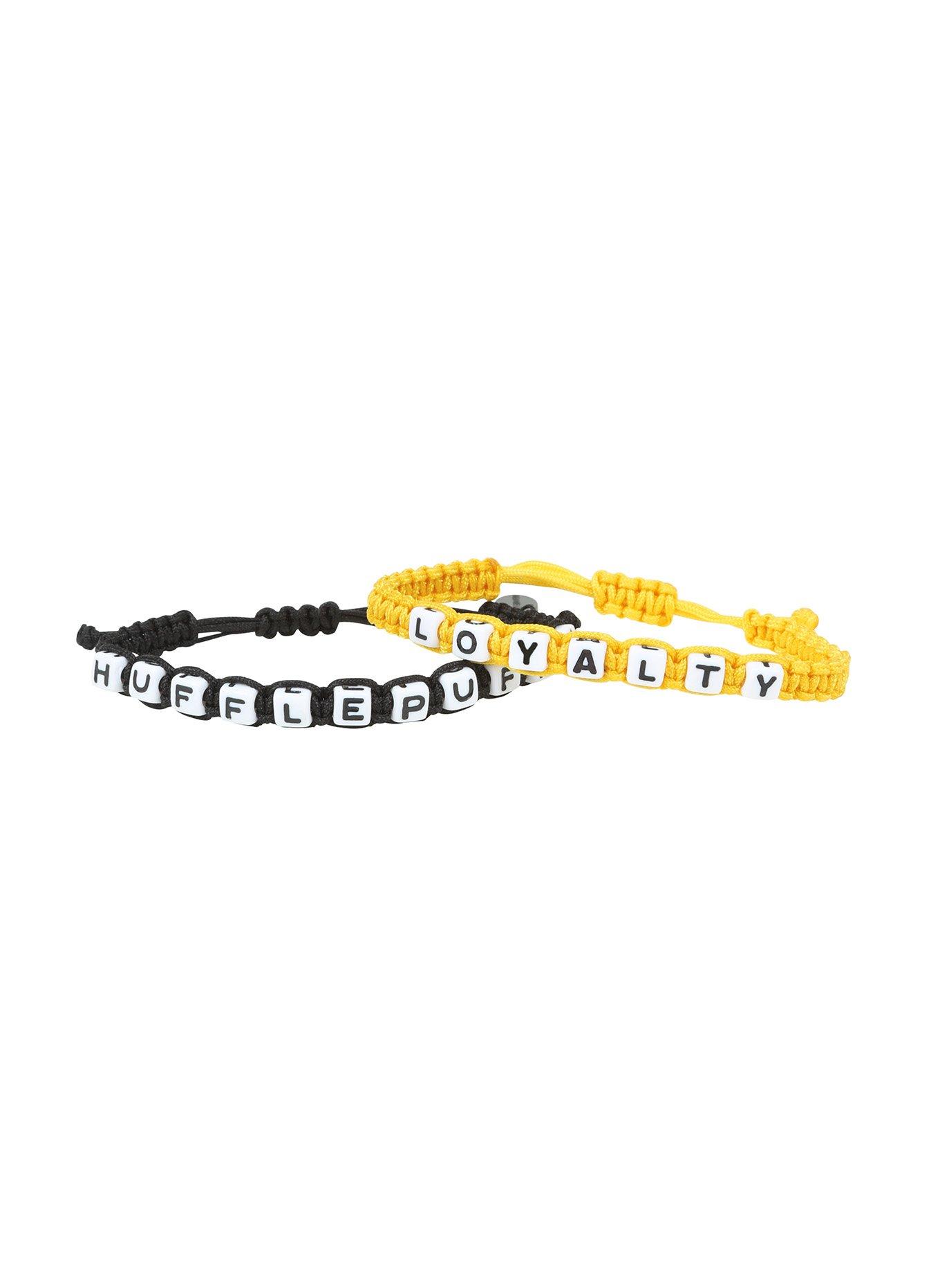 Harry Potter Hufflepuff Block Letter Bracelet Set, , alternate