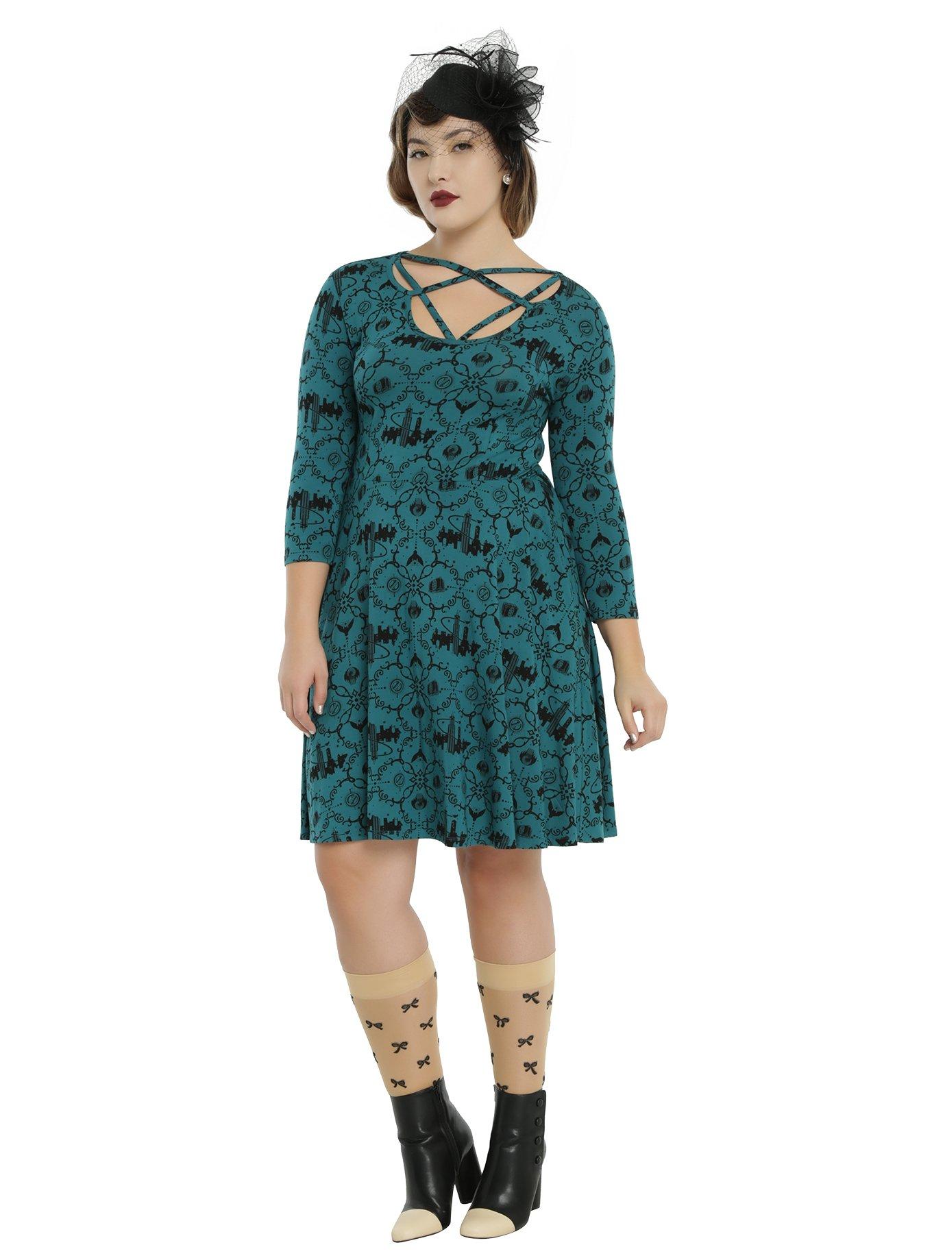 Fantastic Beasts And Where To Find Them Strappy Icons Dress Plus Size, , alternate