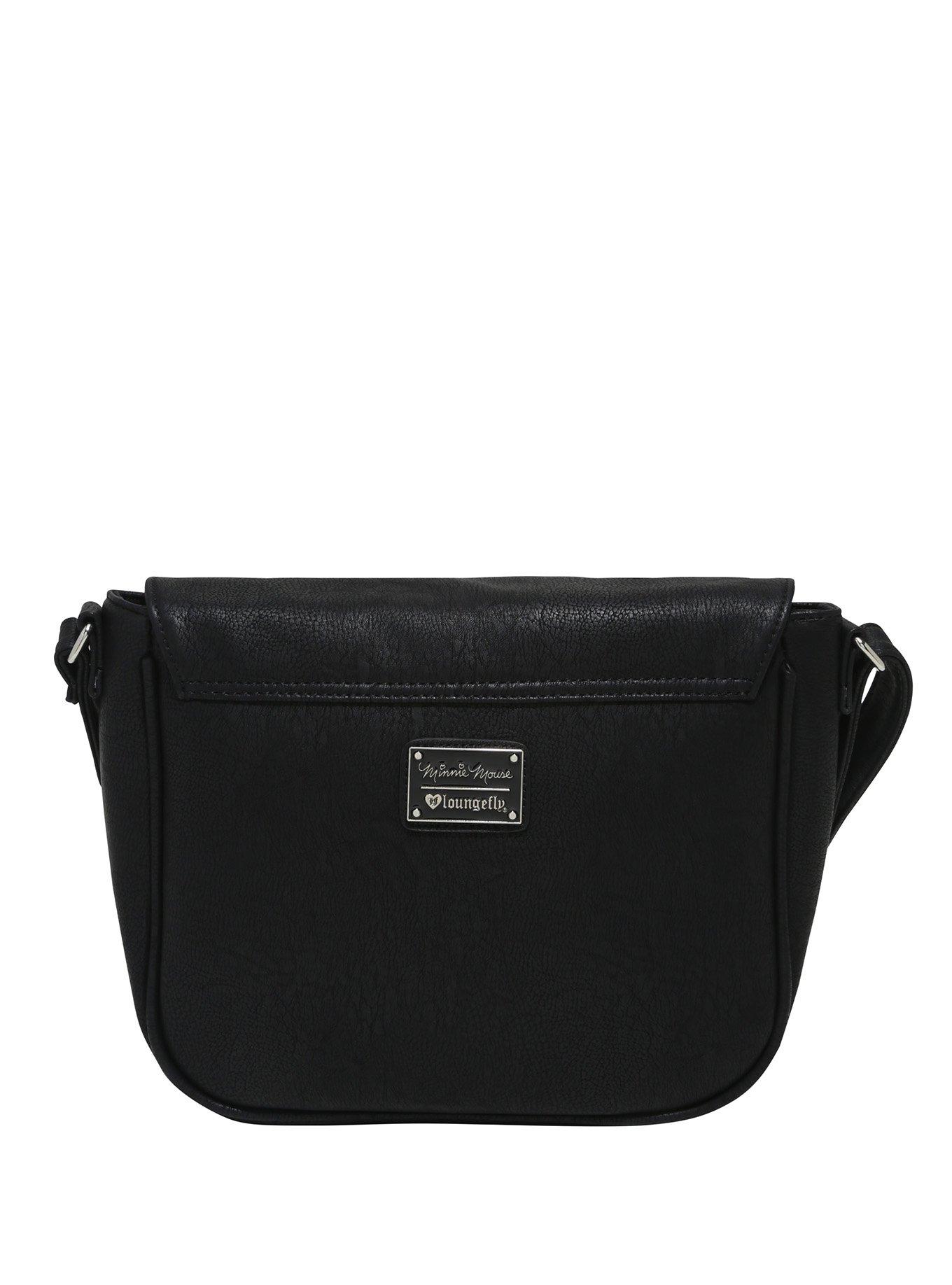 Loungefly Disney Minnie Mouse Patch Saddle Bag, , alternate