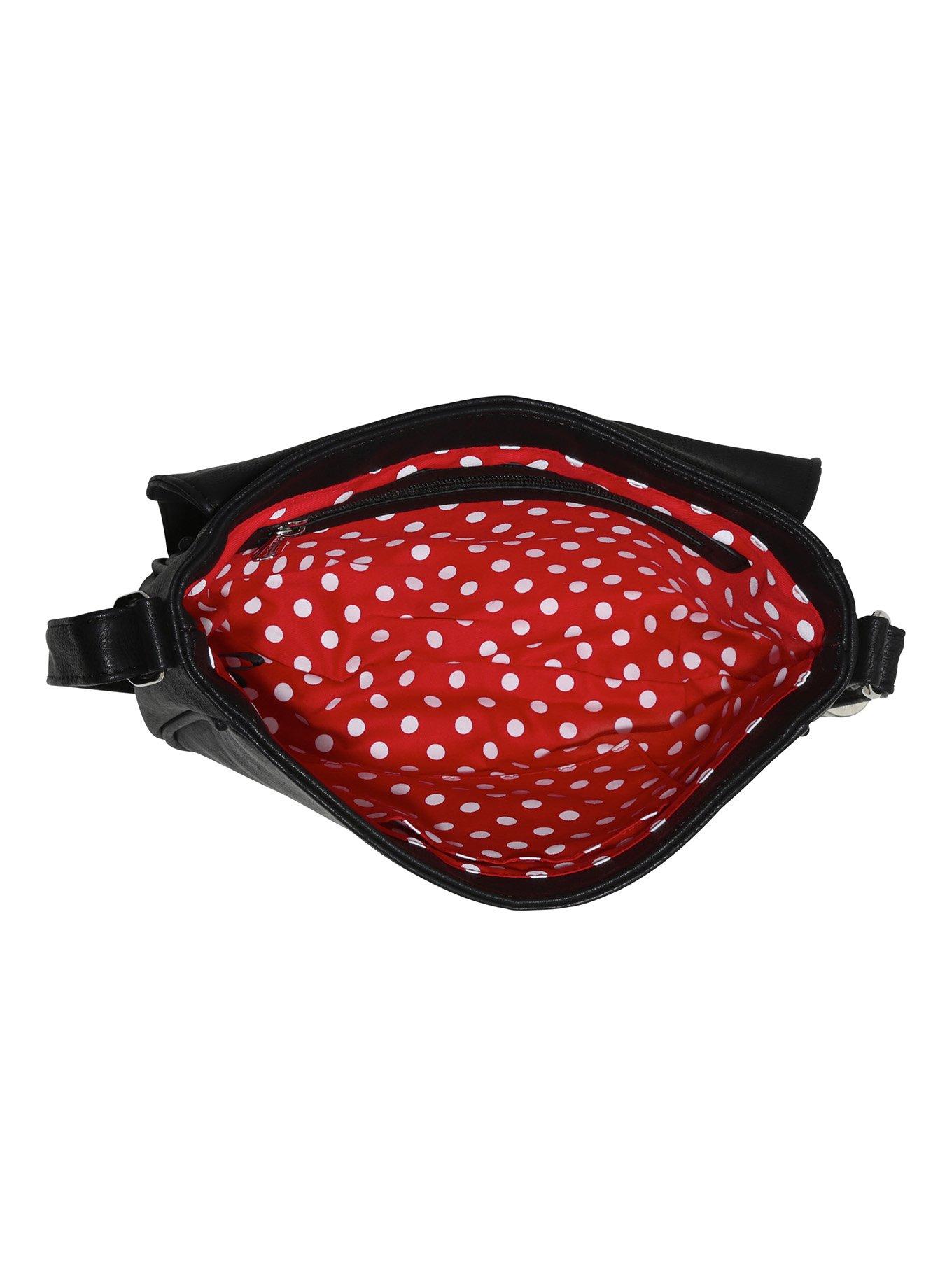 Loungefly Disney Minnie Mouse Patch Saddle Bag, , alternate