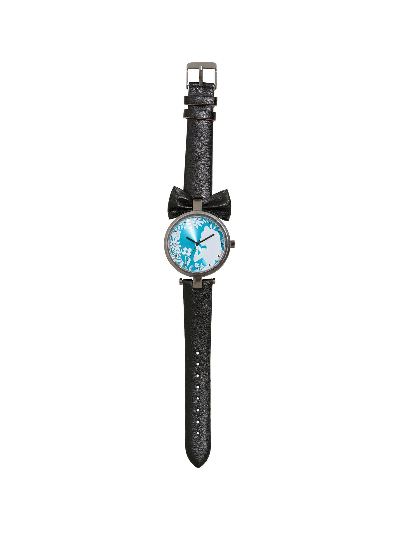 Disney Alice In Wonderland Alice Silhouette Bow Watch, , alternate