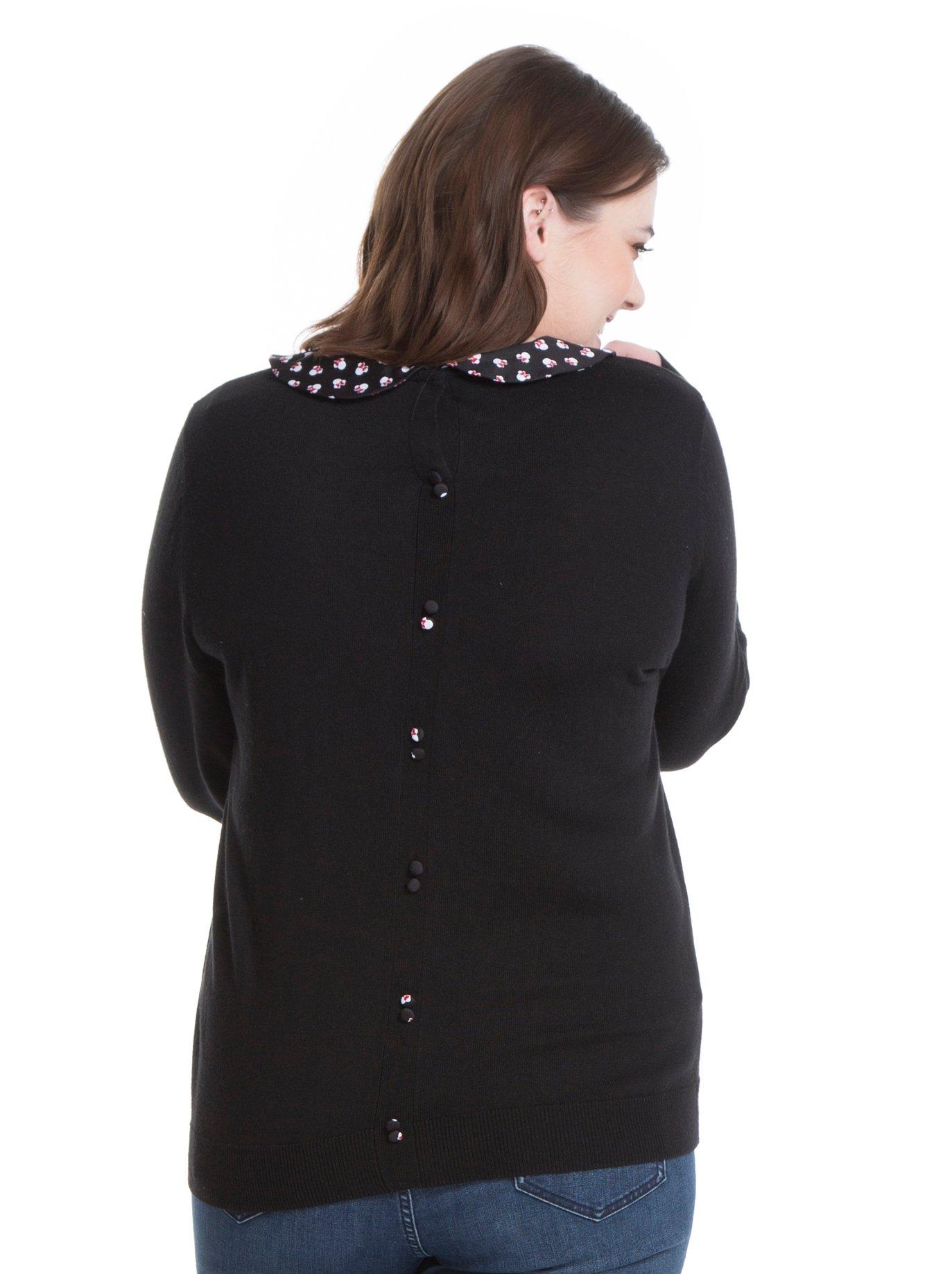 Disney Minnie Mouse Girls Collared Sweater Plus Size, , alternate